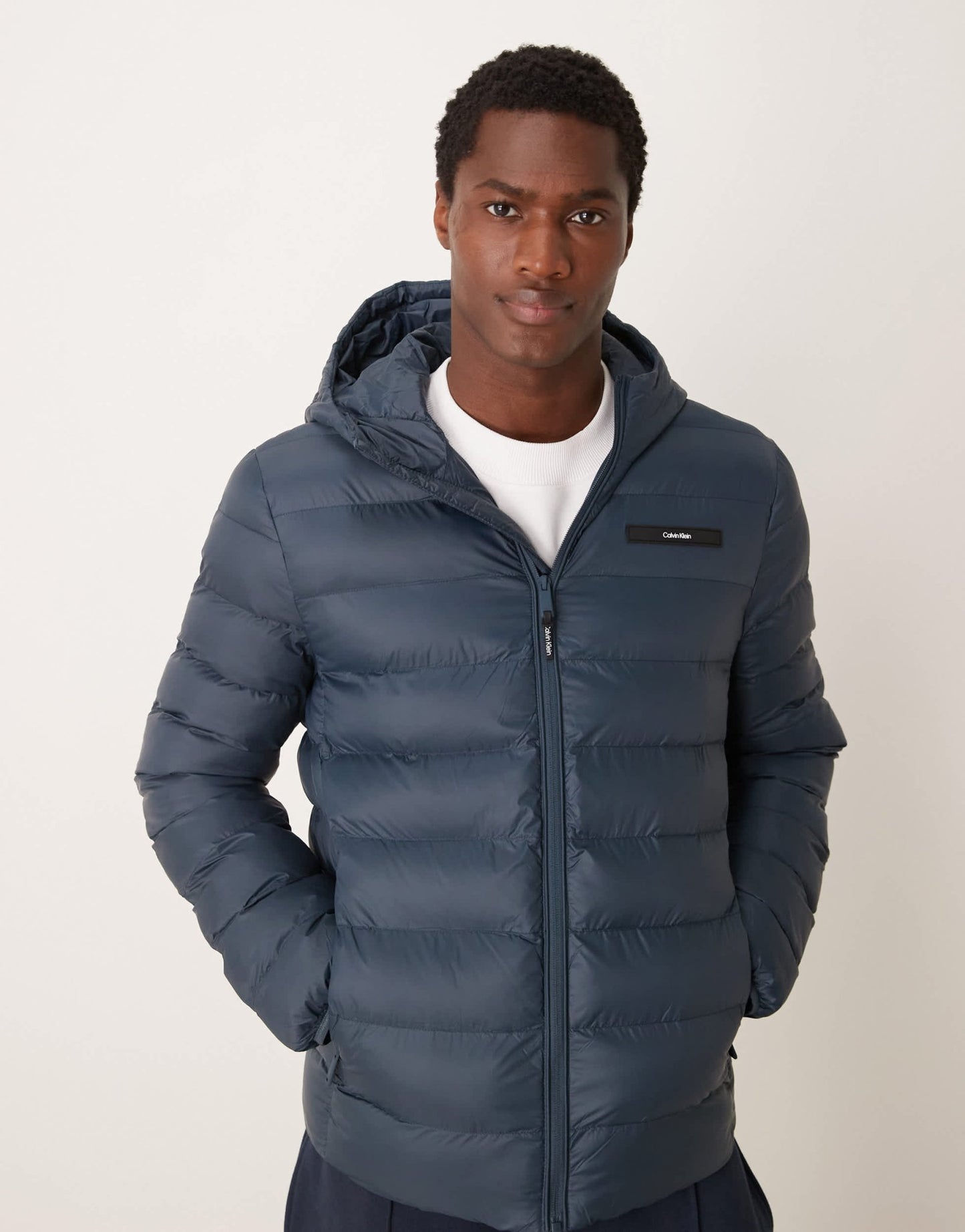 Calvin Klein puffer jacket in ink blue - ASOS Sample Sale EU Store
