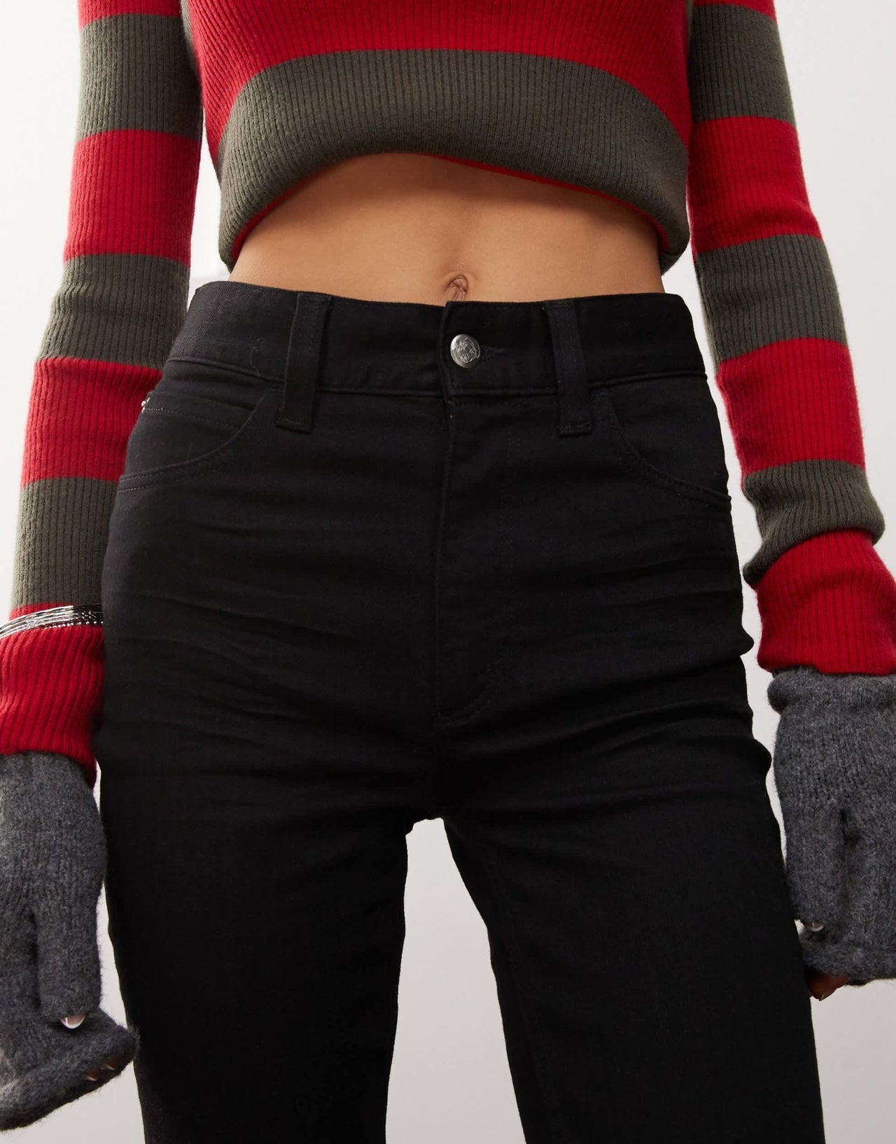 Cheap Monday Sleezie High waist super stretch skinny jeans in clean black rinse wash - ASOS Sample Sale EU Store