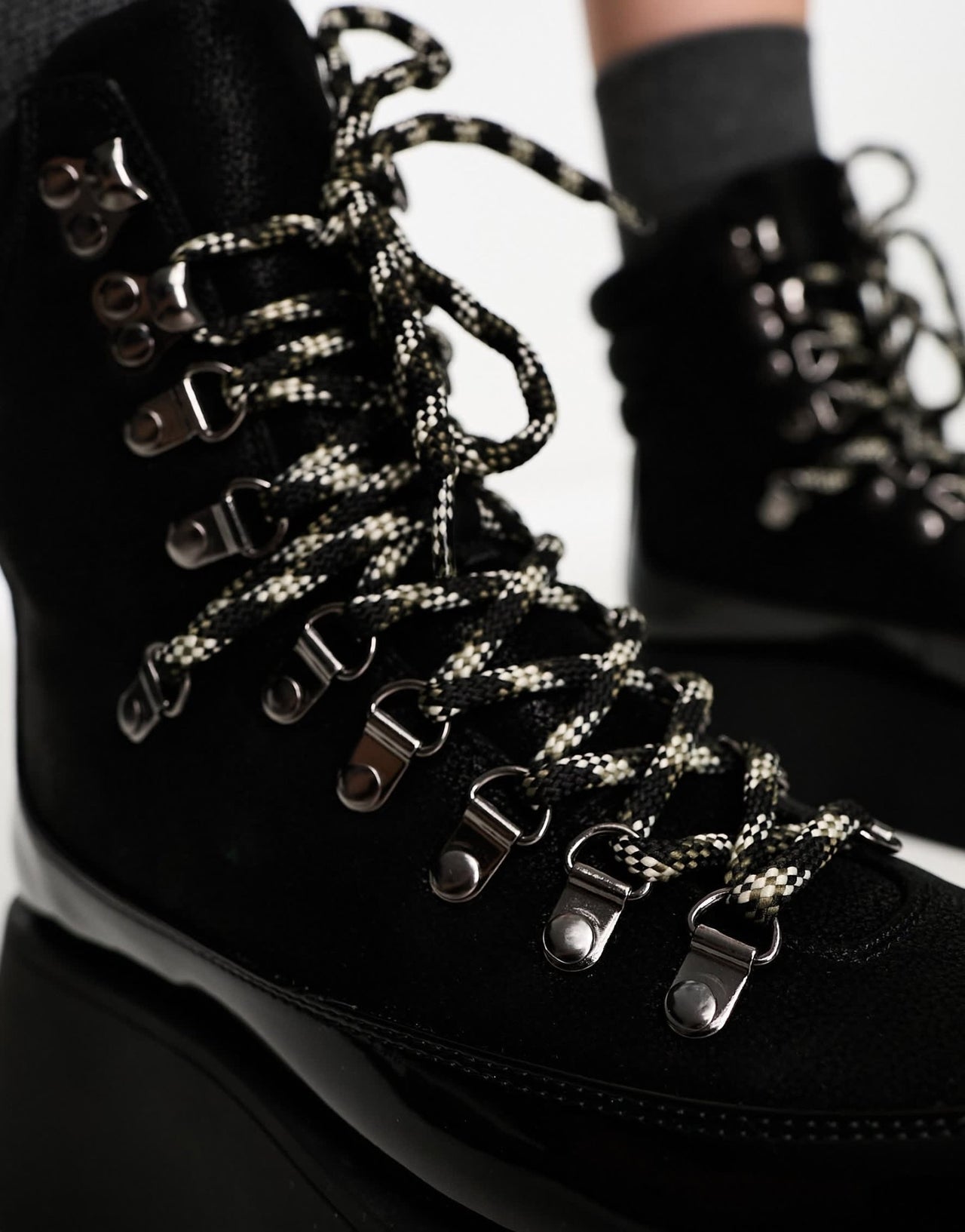 Circus NY Gail flatform chunky lace up low ankle boot in black - ASOS Sample Sale EU Store