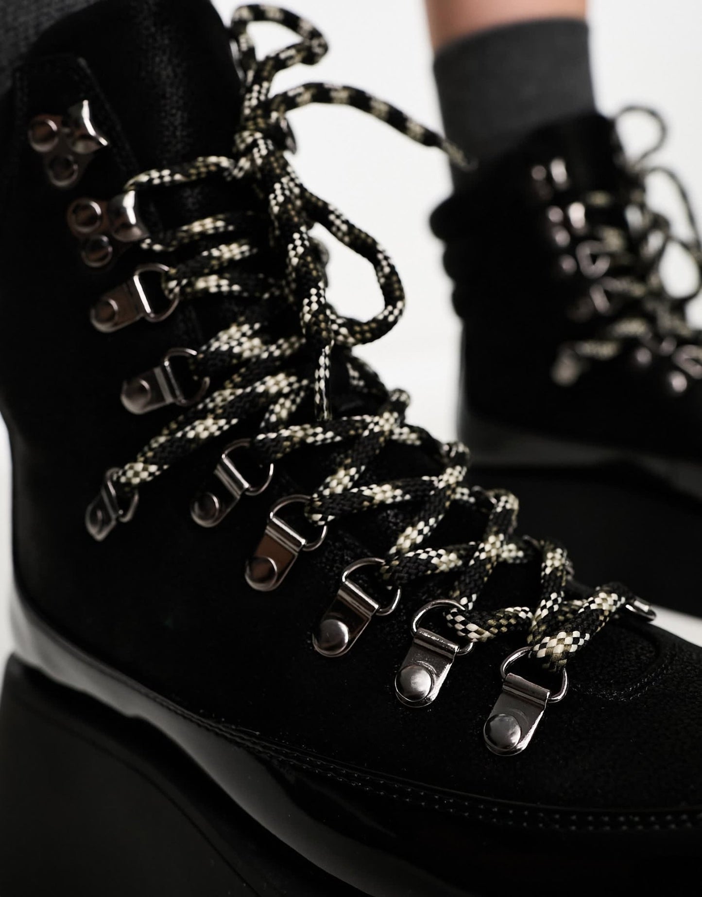 Circus NY Gail flatform chunky lace up low ankle boot in black - ASOS Sample Sale EU Store
