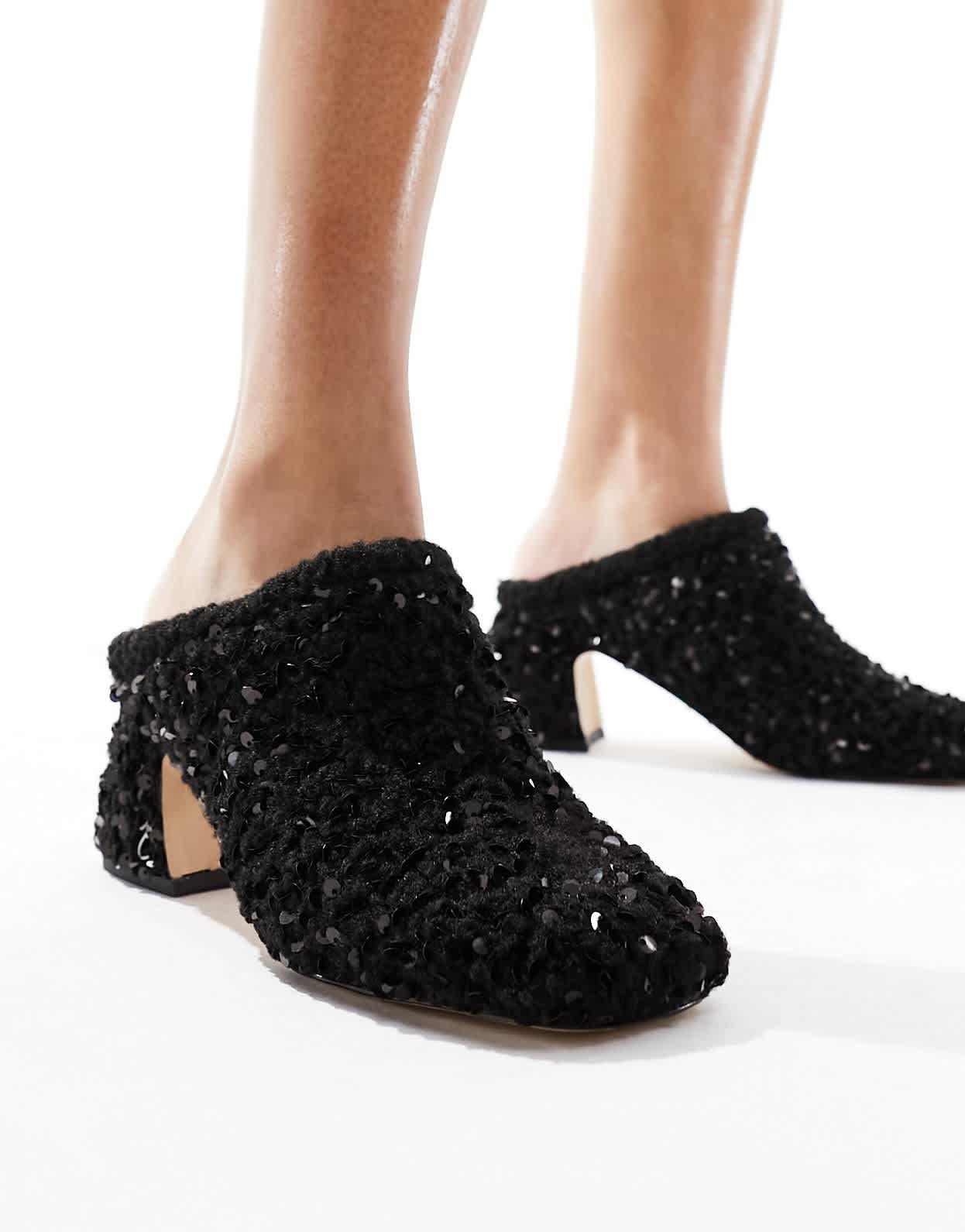 Circus NY Orin sequin mule in black - ASOS Sample Sale EU Store
