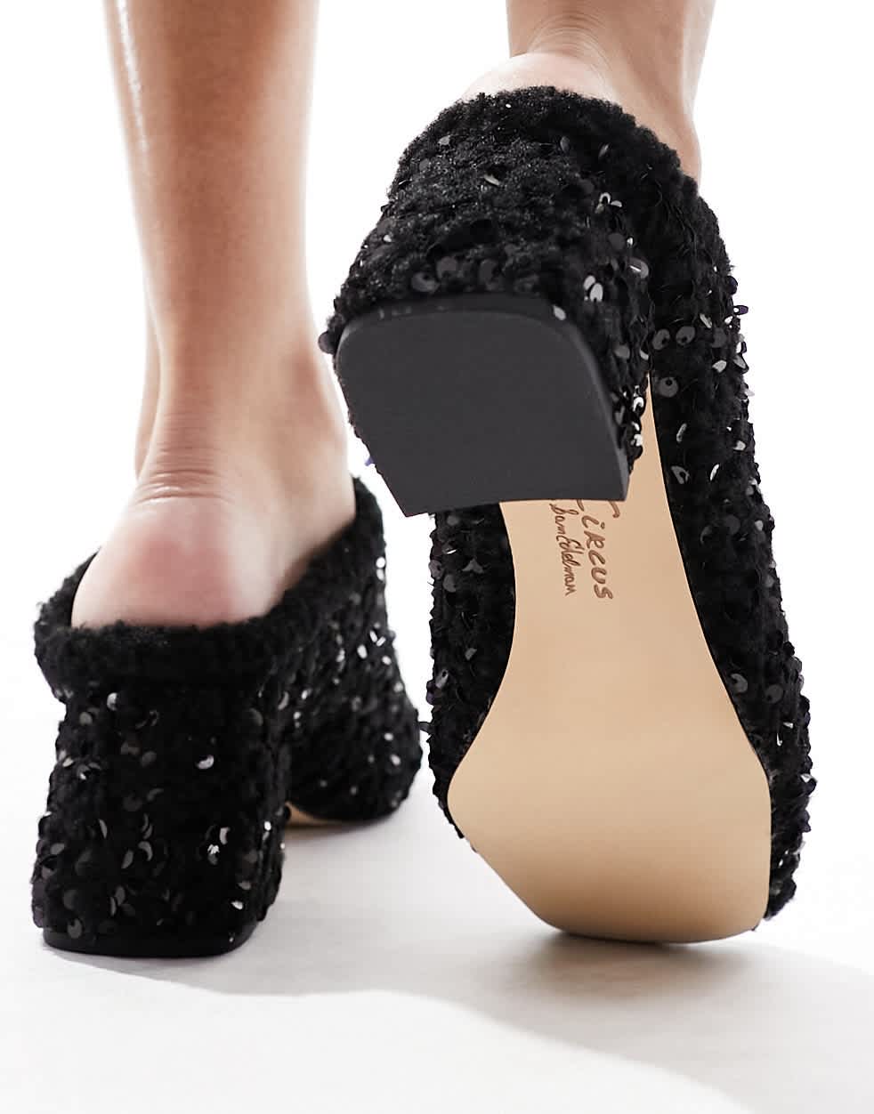 Circus NY Orin sequin mule in black - ASOS Sample Sale EU Store