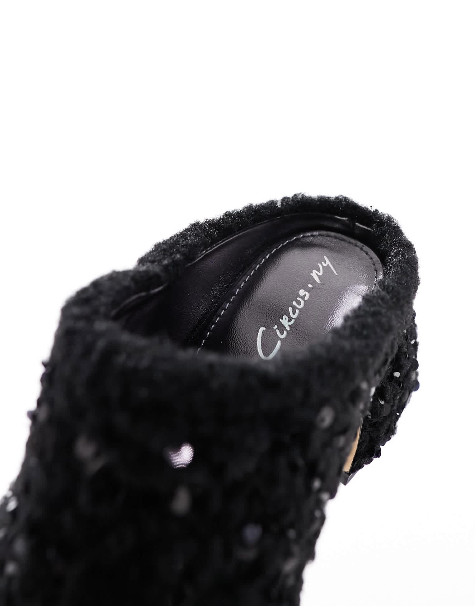 Circus NY Orin sequin mule in black - ASOS Sample Sale EU Store