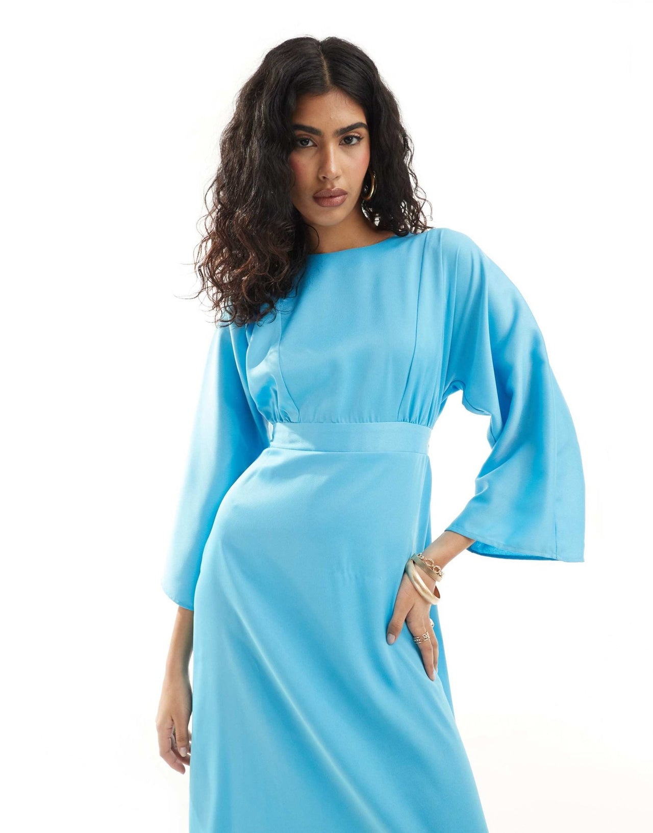 Closet London A - line kimono midi dress in aqua - ASOS Sample Sale EU Store