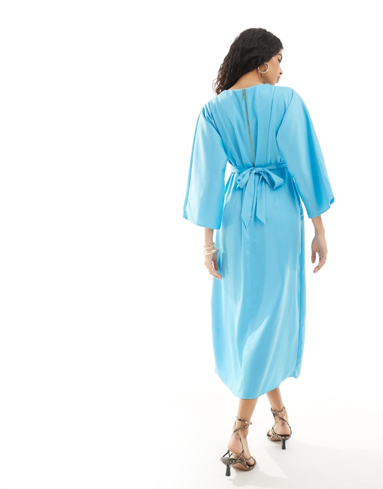 Closet London A - line kimono midi dress in aqua - ASOS Sample Sale EU Store