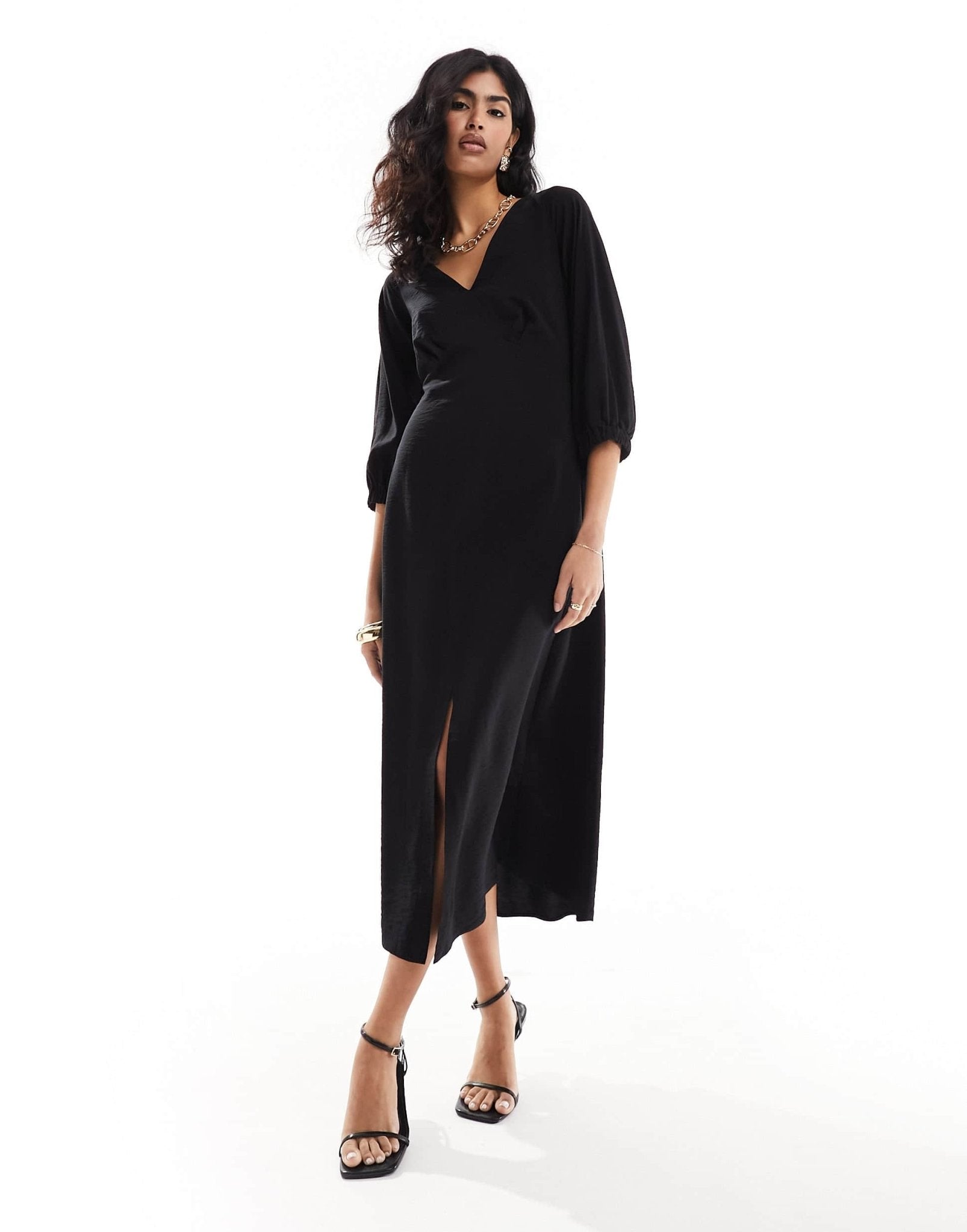 Closet London open back midi dress in black - ASOS Sample Sale EU Store