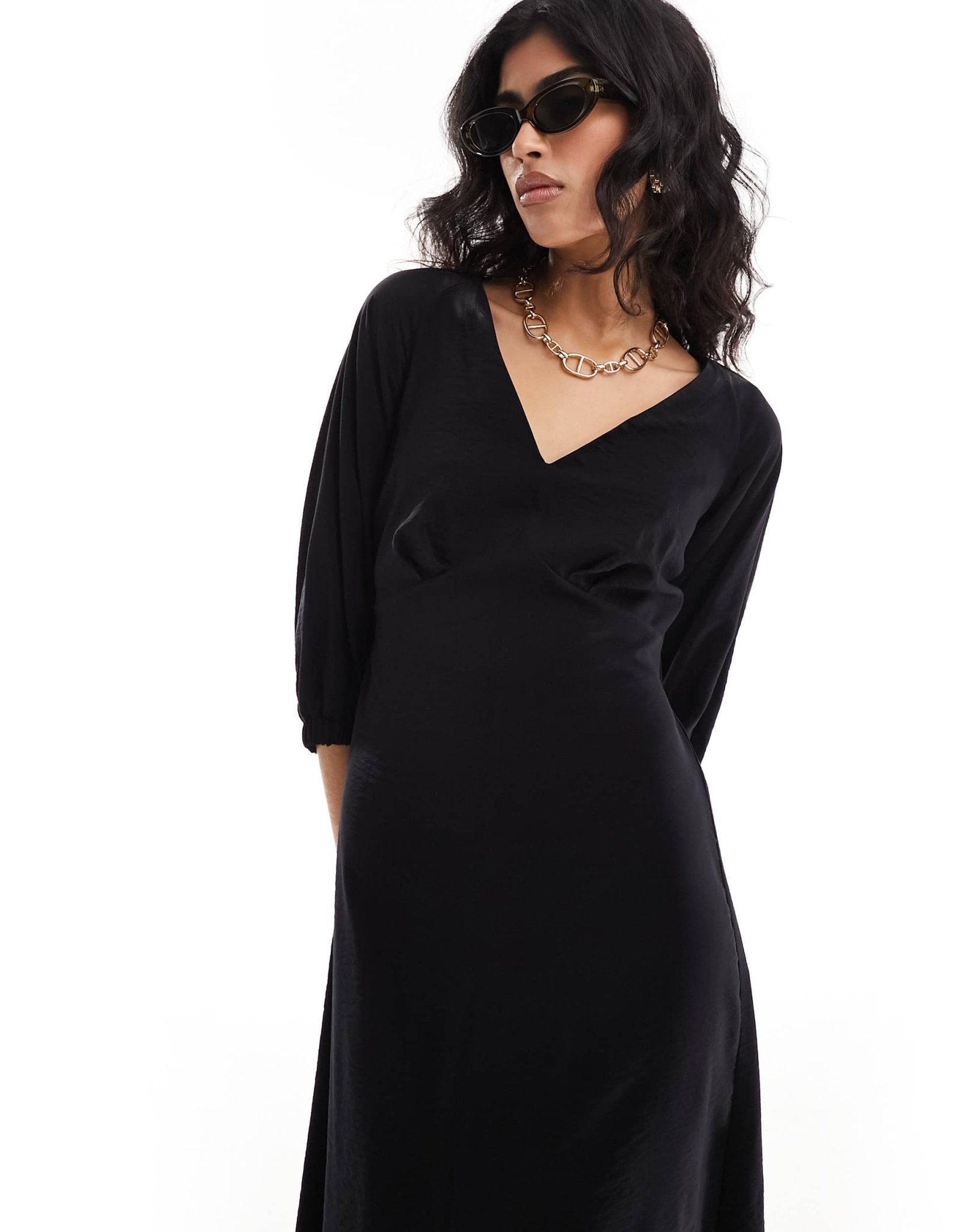 Closet London open back midi dress in black - ASOS Sample Sale EU Store