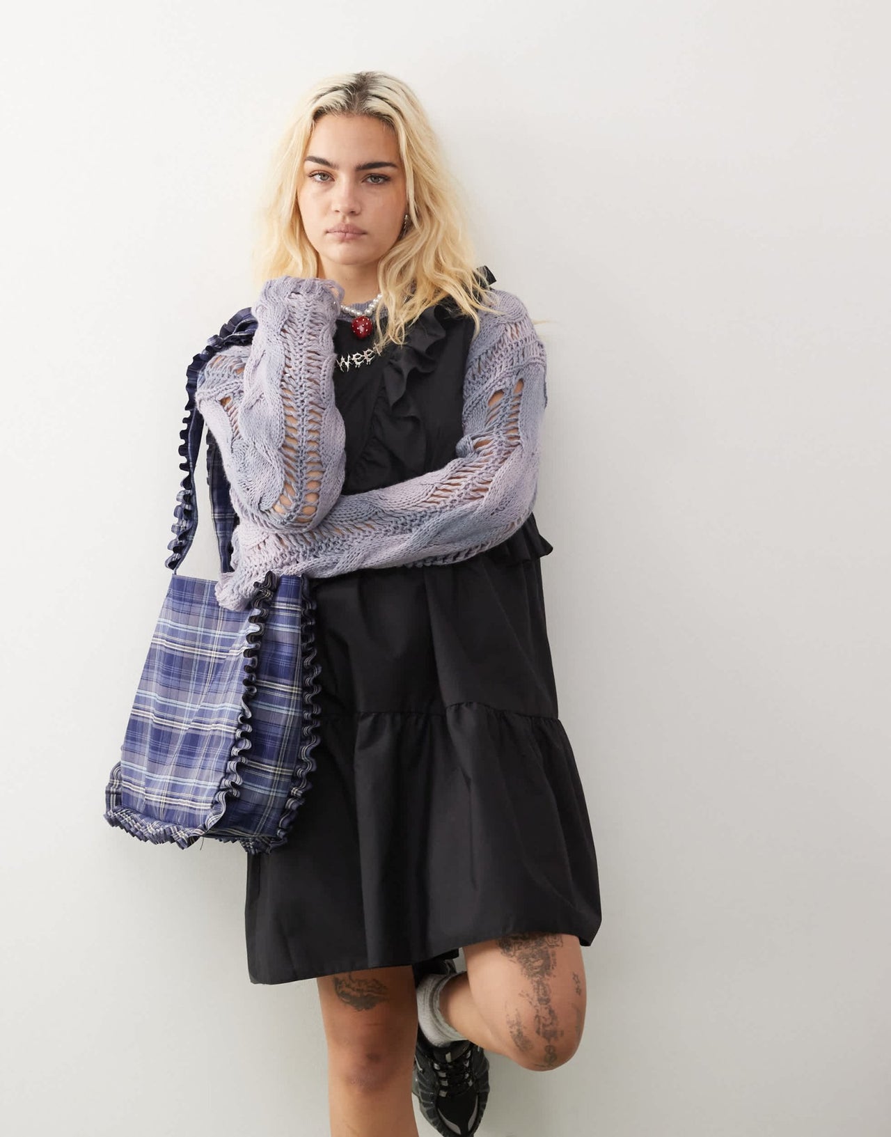 COLLUSION asymmetric poplin smock dress in black - ASOS Sample Sale EU Store