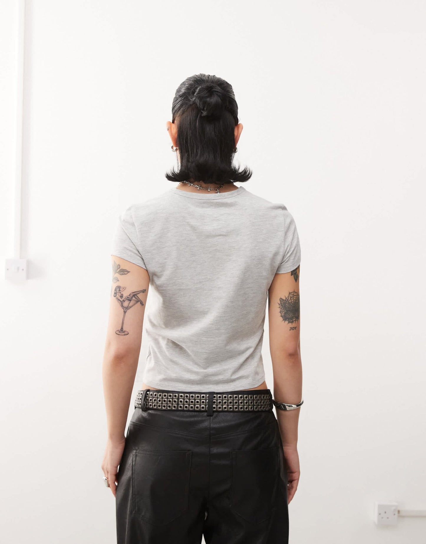 COLLUSION baby tee in grey marl - ASOS Sample Sale EU Store