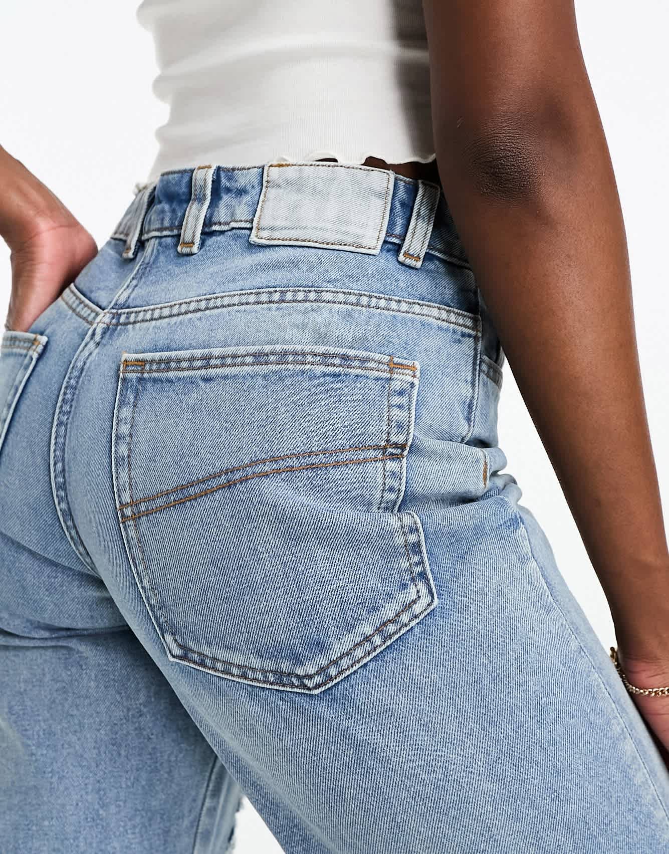 COLLUSION baggy ripped dad jeans in light blue - MBLUE - ASOS Sample Sale EU Store