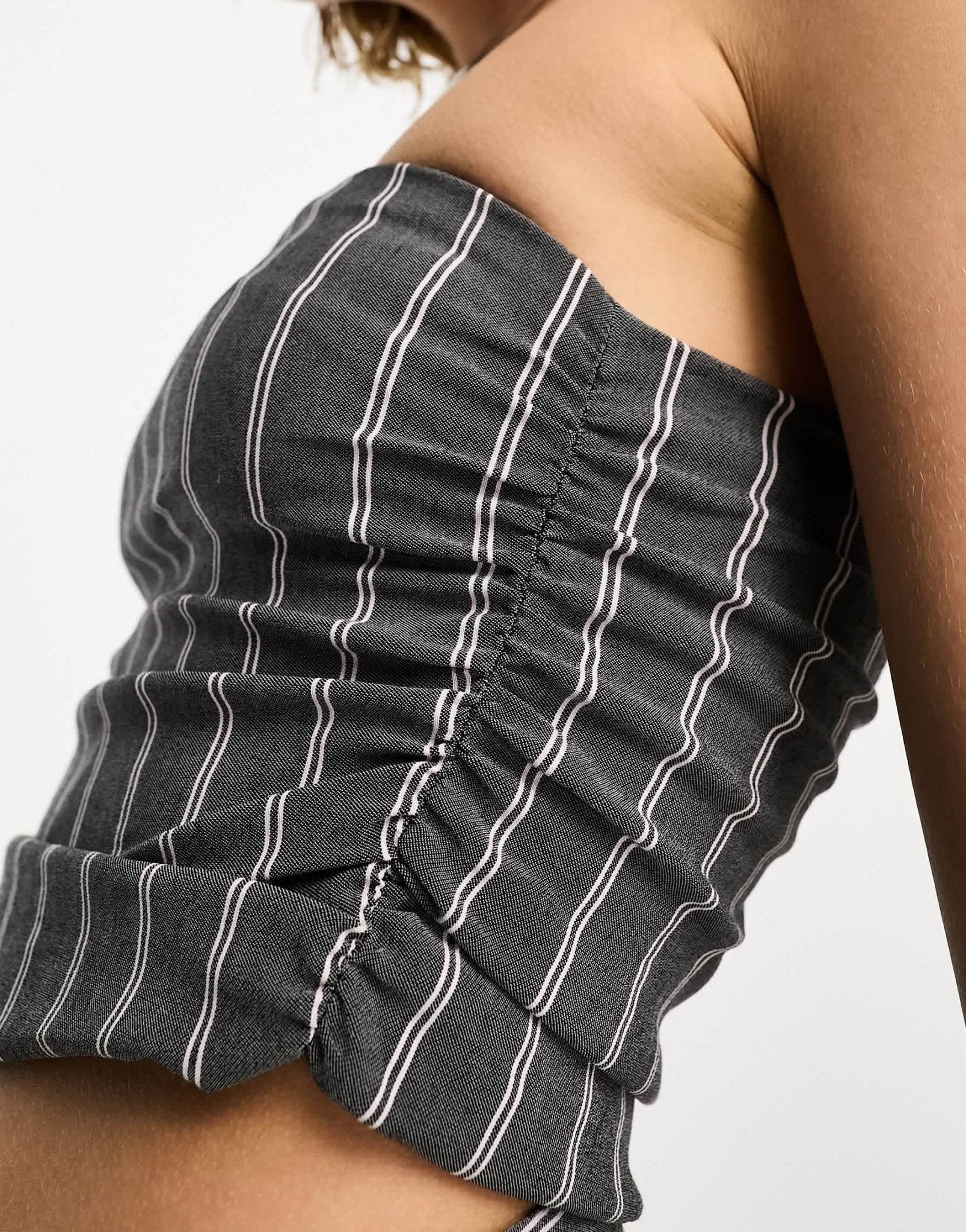 COLLUSION bengaline bandeau top co - ord in pinstripe - ASOS Sample Sale EU Store