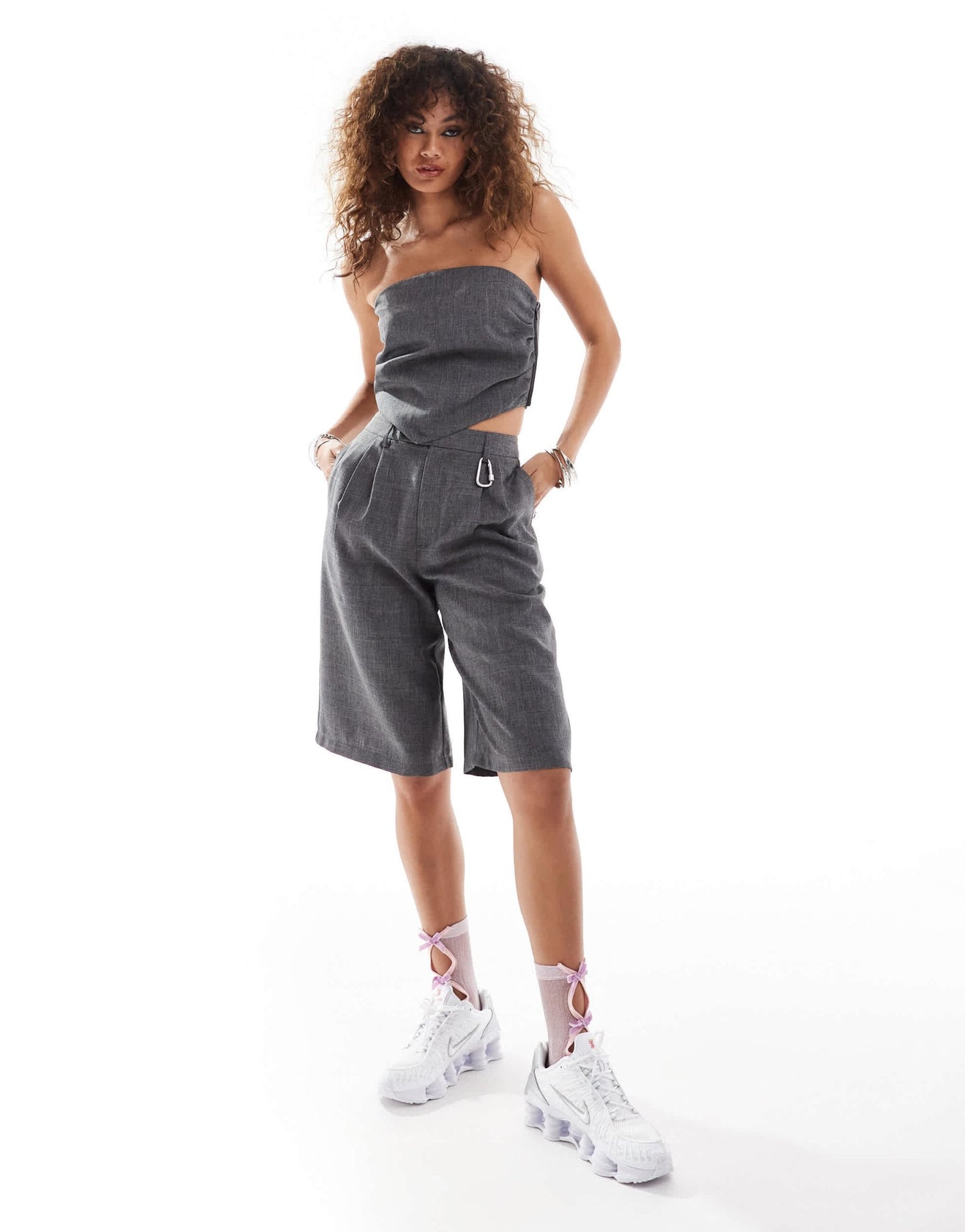 COLLUSION co - ord tailored hanky hem bandeau top - ASOS Sample Sale EU Store