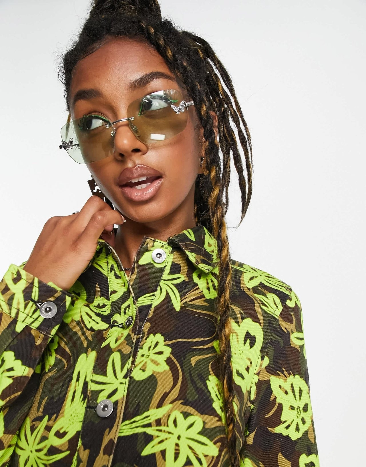 COLLUSION cropped twill jacket in floral camo co - ord - ASOS Sample Sale EU Store