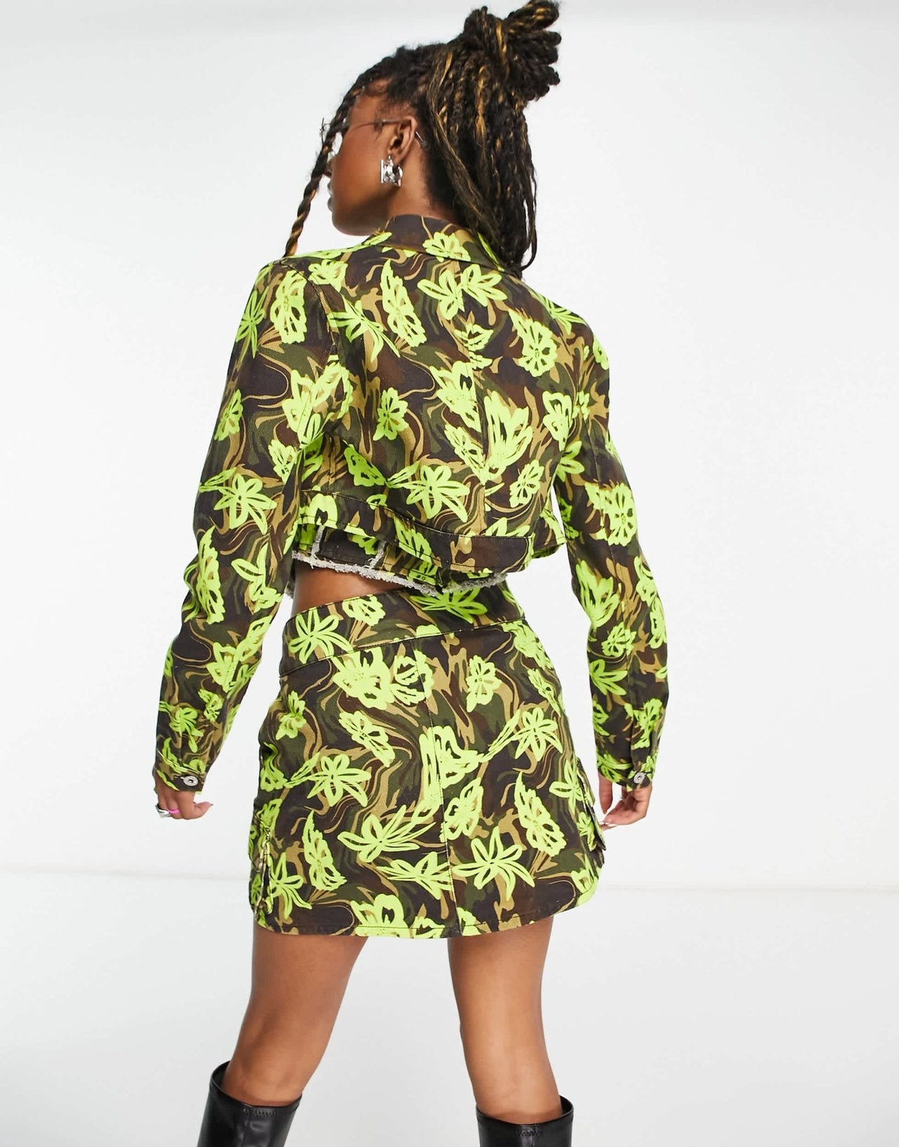 COLLUSION cropped twill jacket in floral camo co - ord - ASOS Sample Sale EU Store