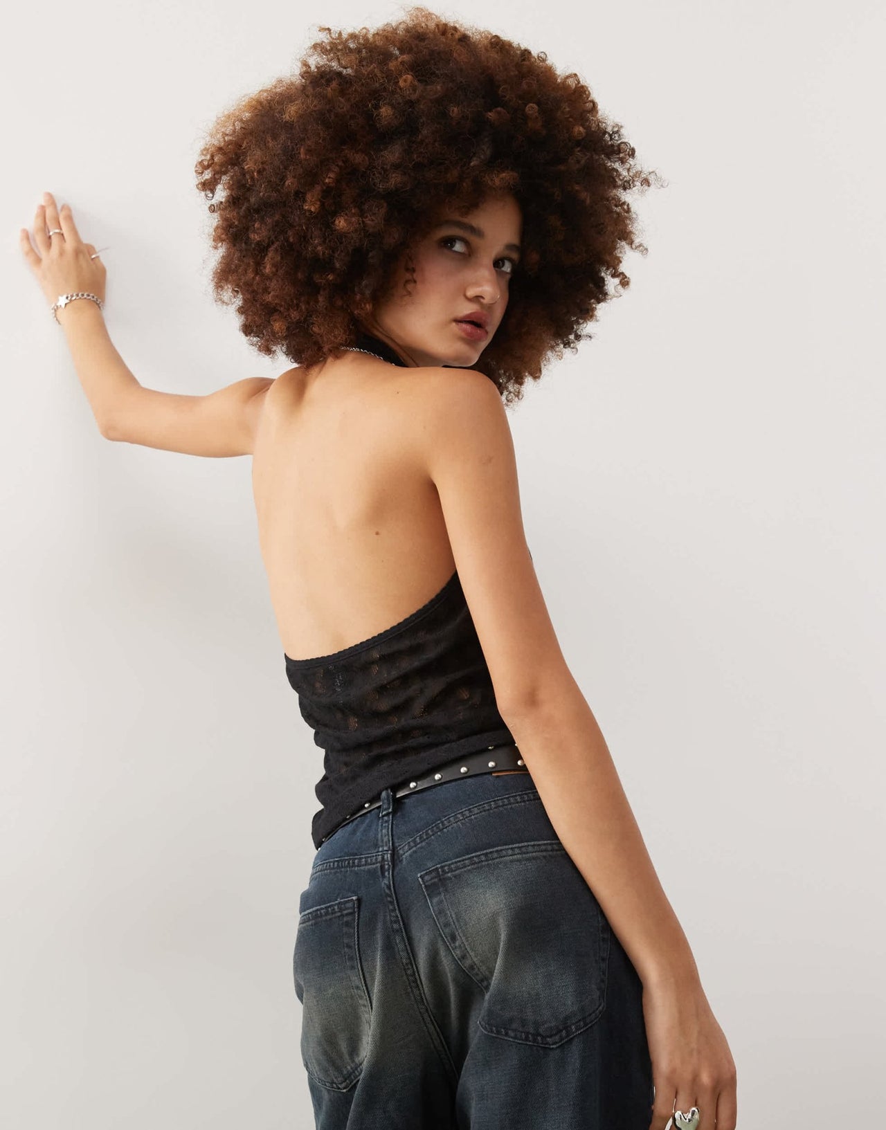 COLLUSION delicate lace halter top in black - ASOS Sample Sale EU Store