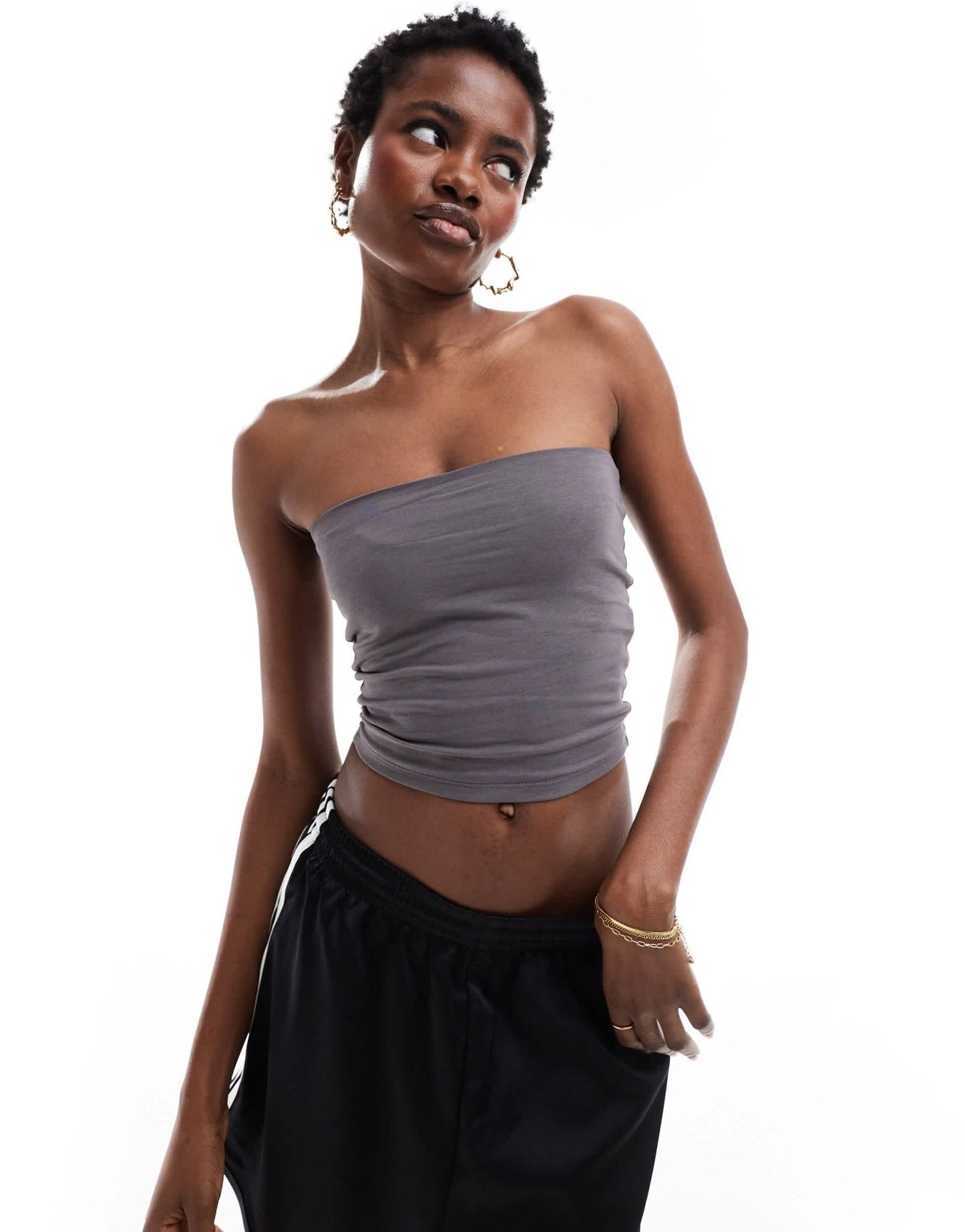 COLLUSION double lined bandeau in grey - ASOS Sample Sale EU Store