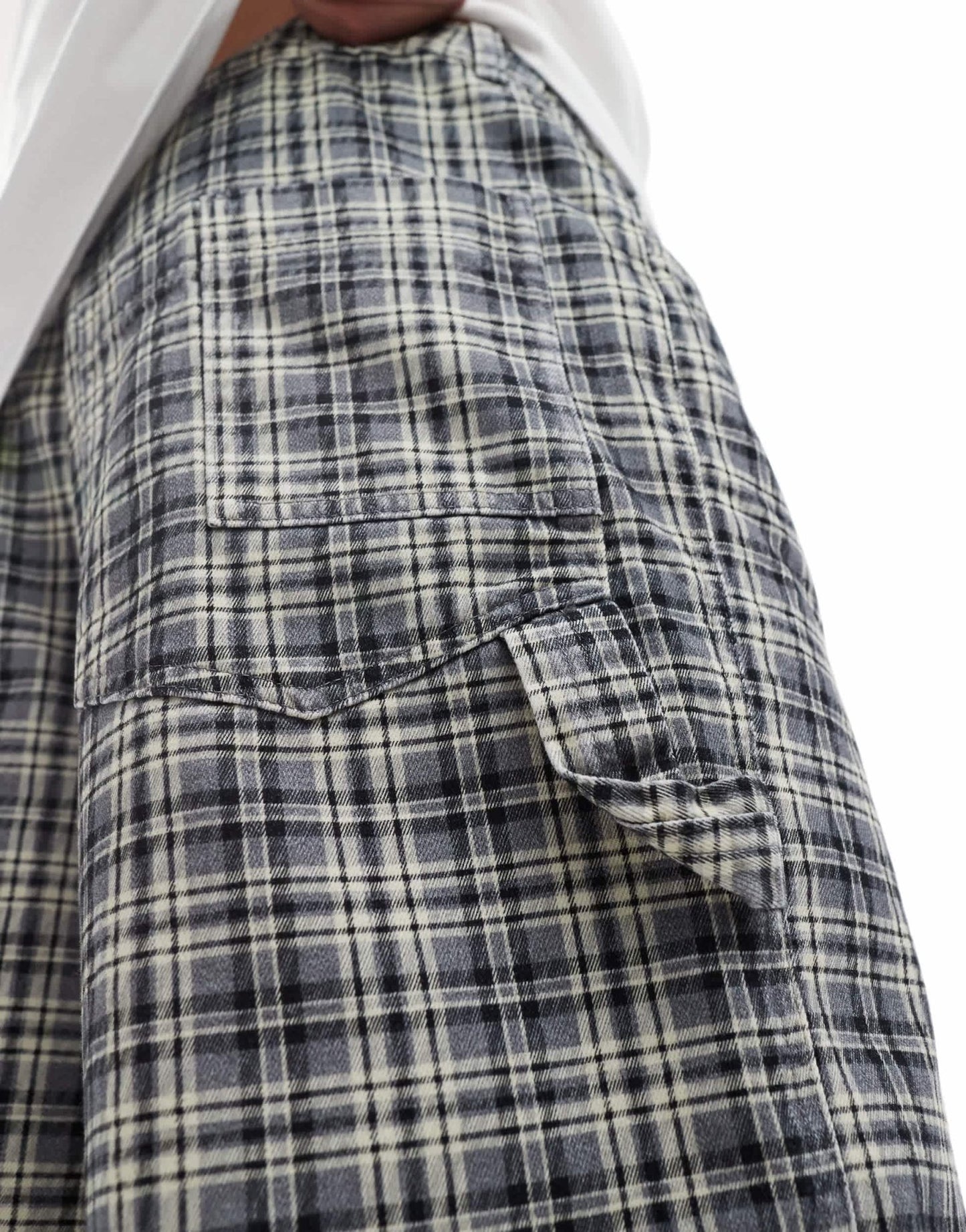 COLLUSION festival skate jeans in washed check - ASOS Sample Sale EU Store