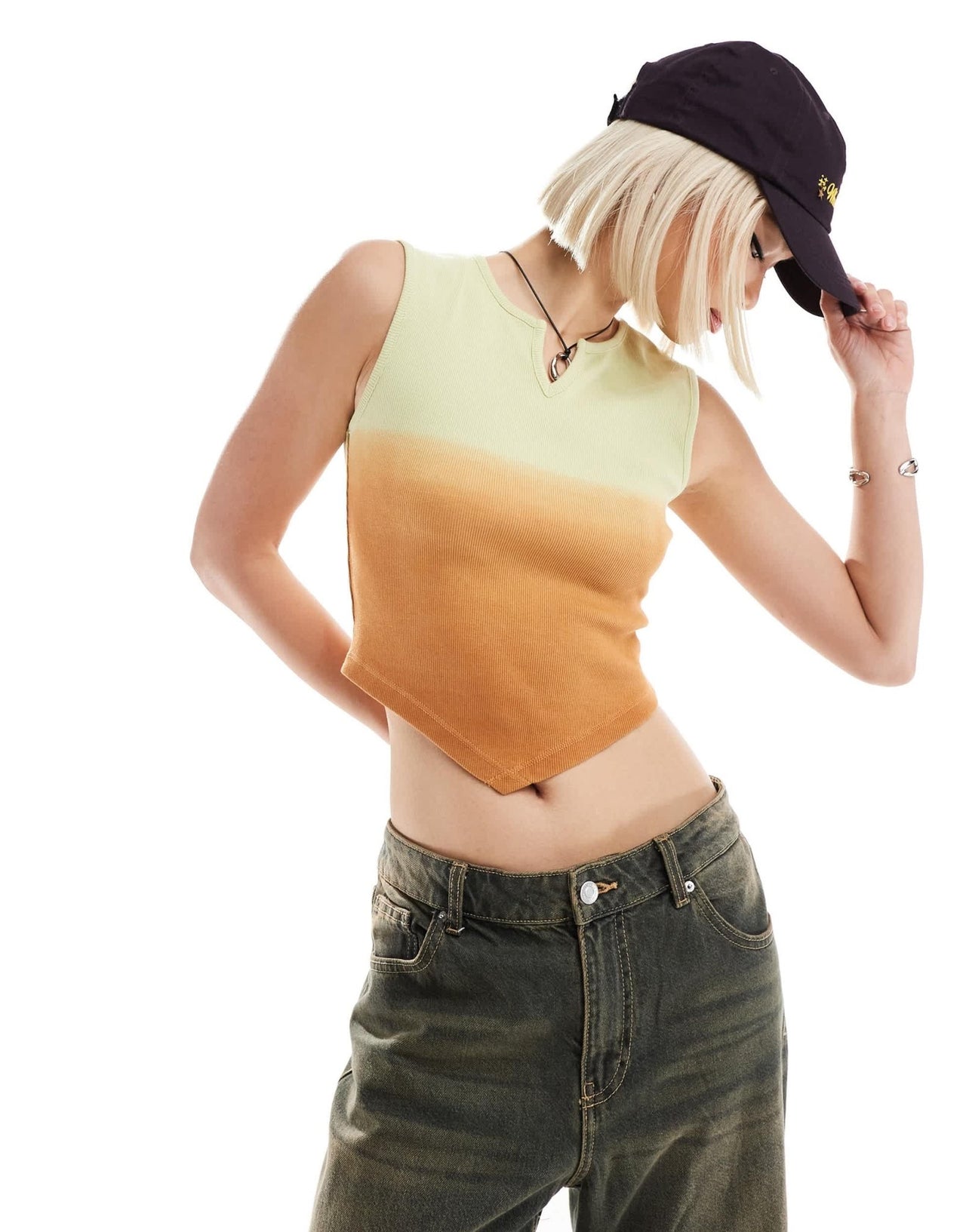 COLLUSION hanky hem ombre summer vest in multi - ASOS Sample Sale EU Store