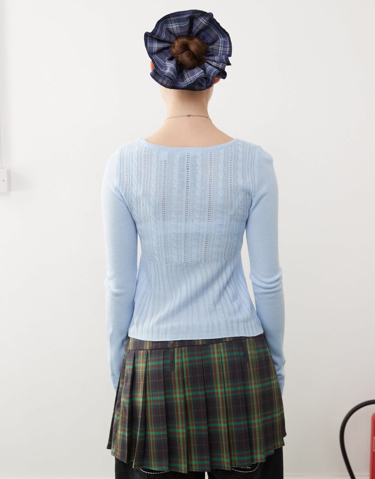 COLLUSION knit scoop neck long sleeve top in light blue - ASOS Sample Sale EU Store