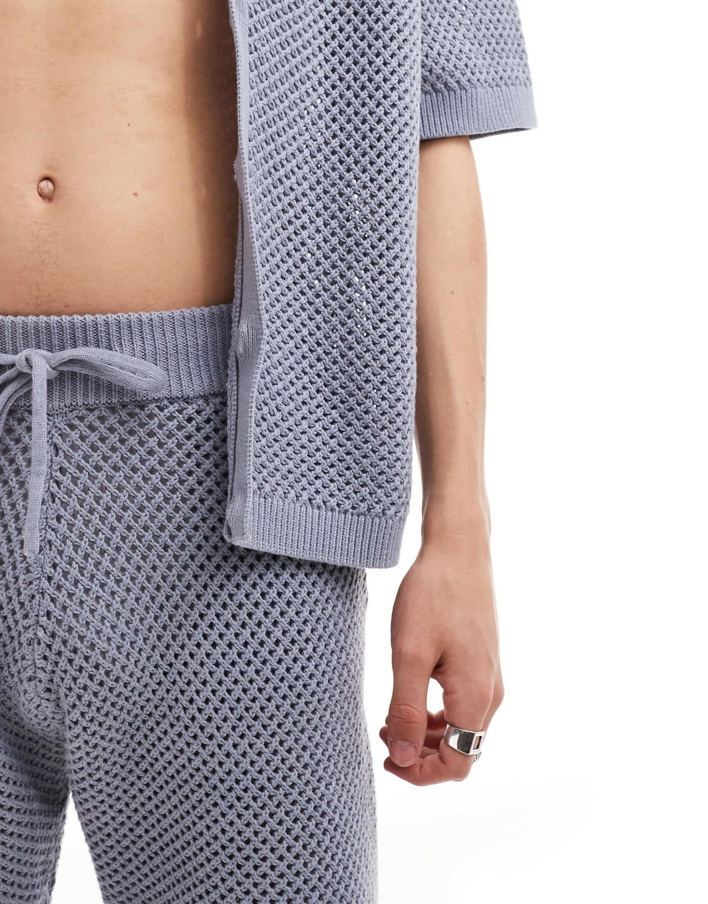 COLLUSION knitted shorts co - ord in light blue - ASOS Sample Sale EU Store