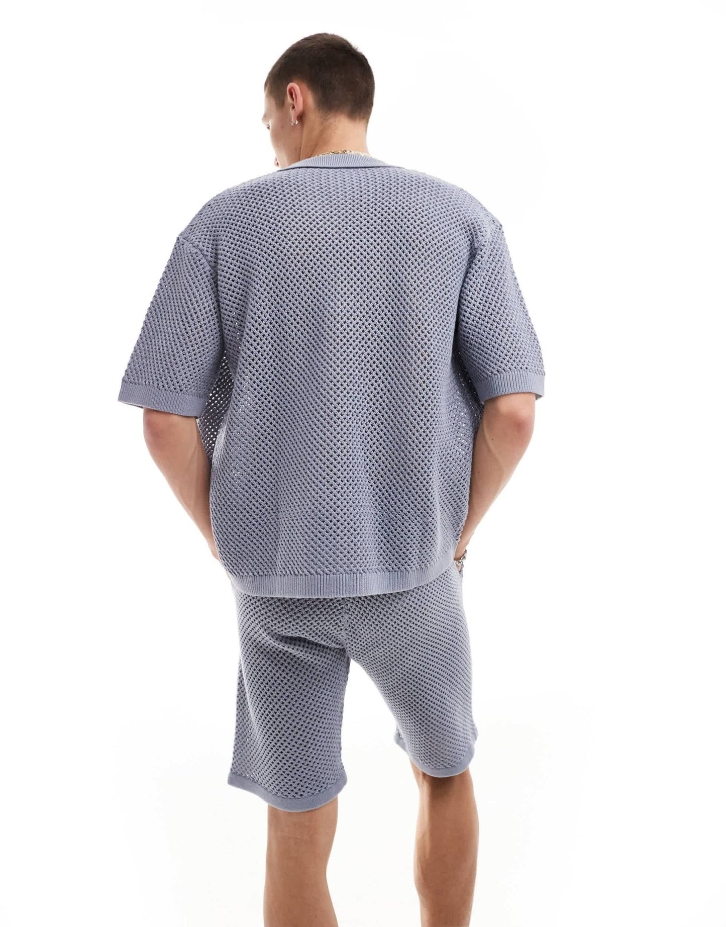 COLLUSION knitted shorts co - ord in light blue - ASOS Sample Sale EU Store