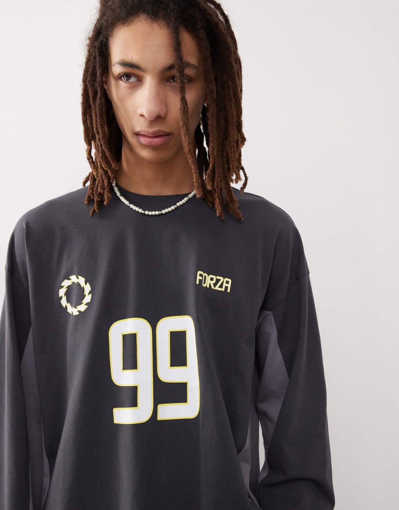 COLLUSION Long sleeve football t-shirt in black - ASOS Sample Sale EU Store