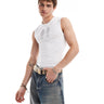 COLLUSION muscle vest with diamante