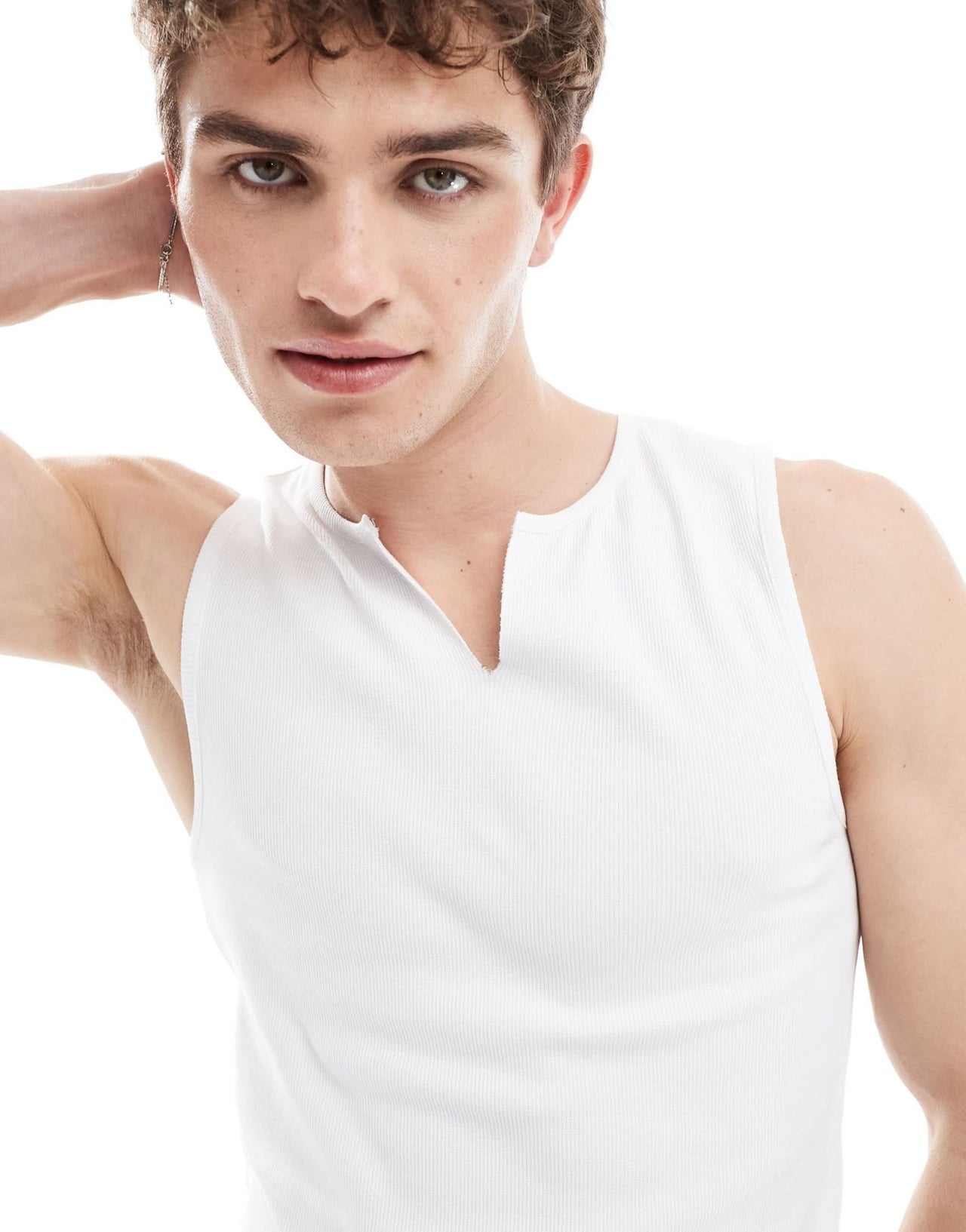 COLLUSION notch neck vest in white - ASOS Sample Sale EU Store