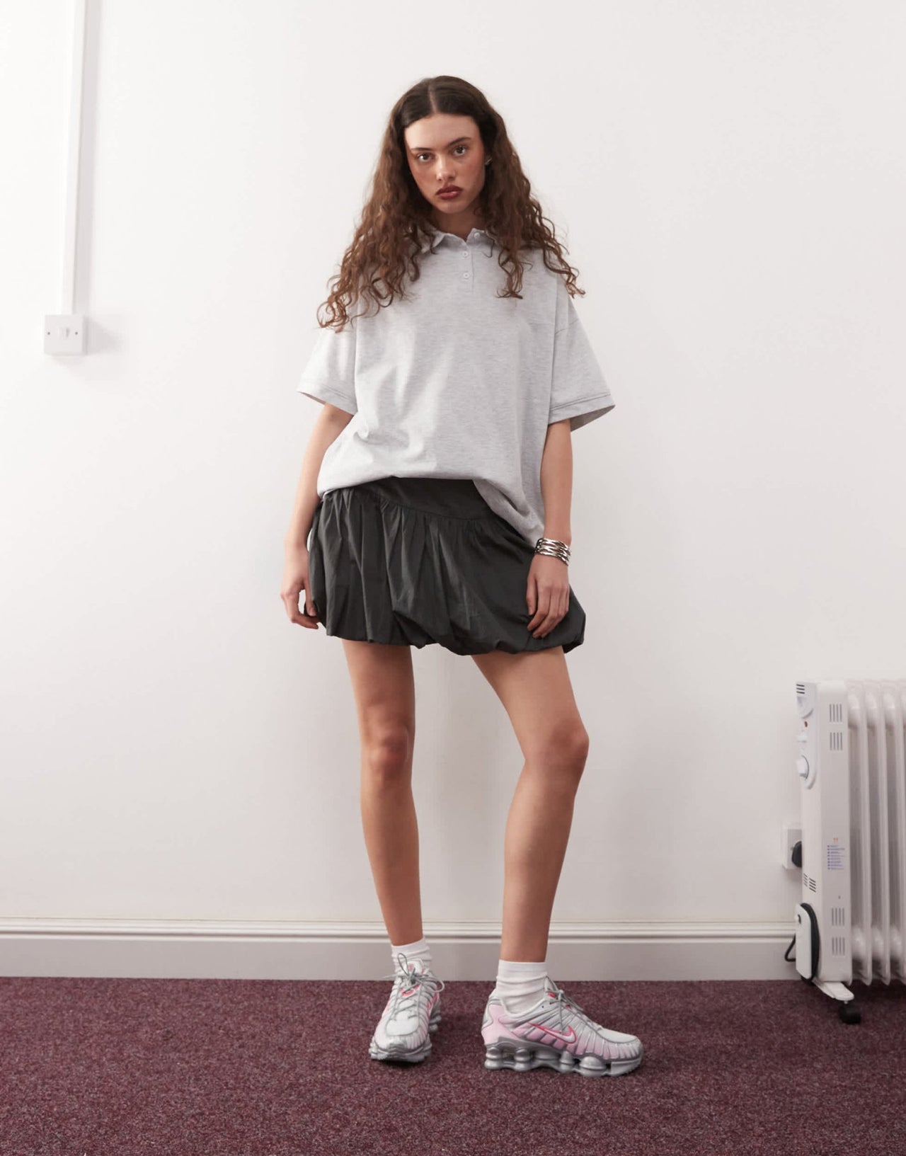 COLLUSION oversized polo in grey marl - ASOS Sample Sale EU Store