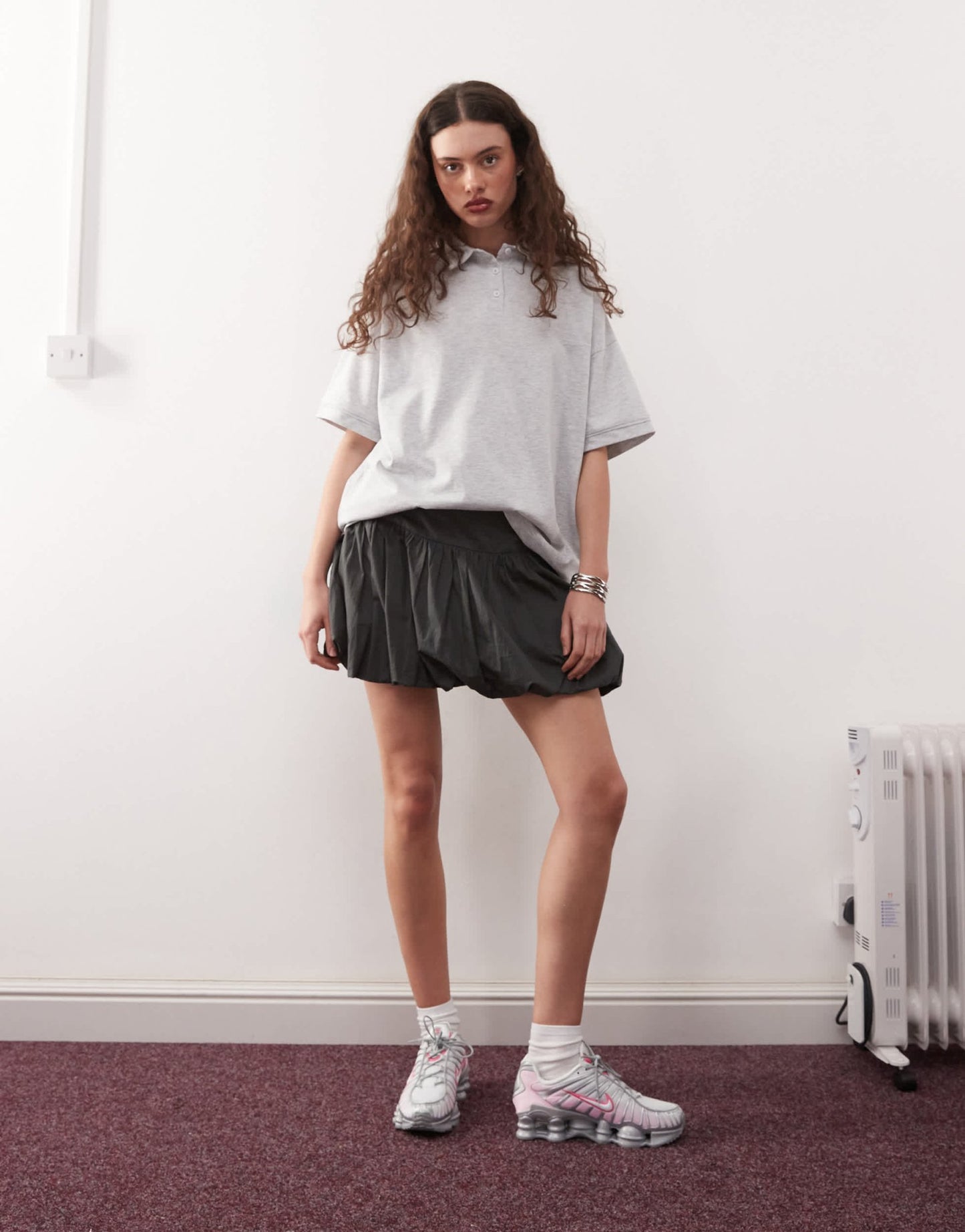 COLLUSION oversized polo in grey marl - ASOS Sample Sale EU Store