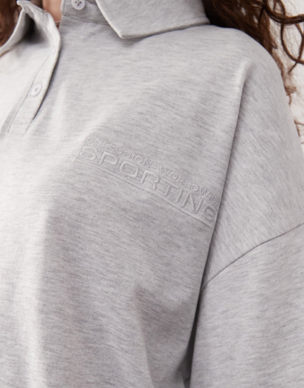 COLLUSION oversized polo in grey marl - ASOS Sample Sale EU Store