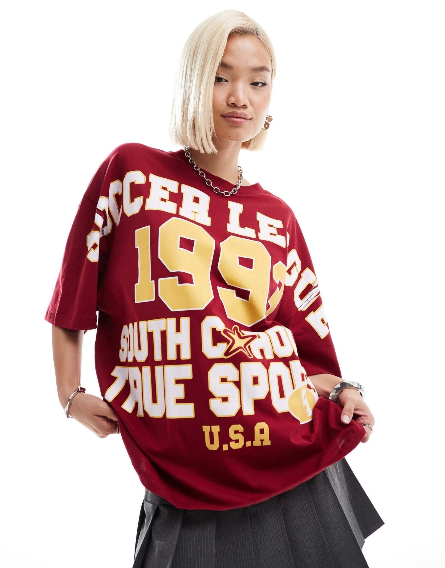 COLLUSION oversized t-shirt with soccer league 93 graphic - ASOS Sample Sale EU Store