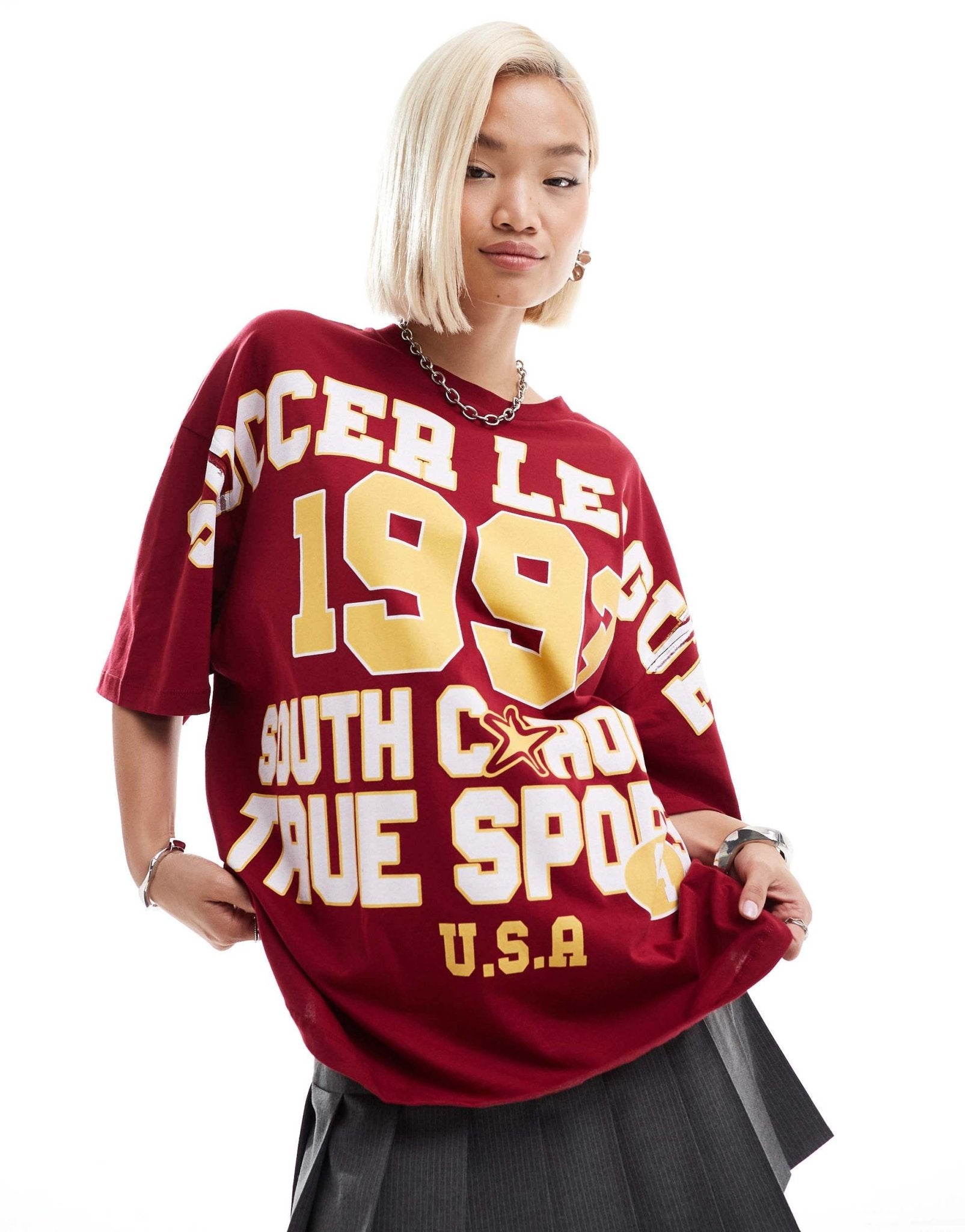 COLLUSION oversized t-shirt with soccer league 93 graphic - ASOS Sample Sale EU Store