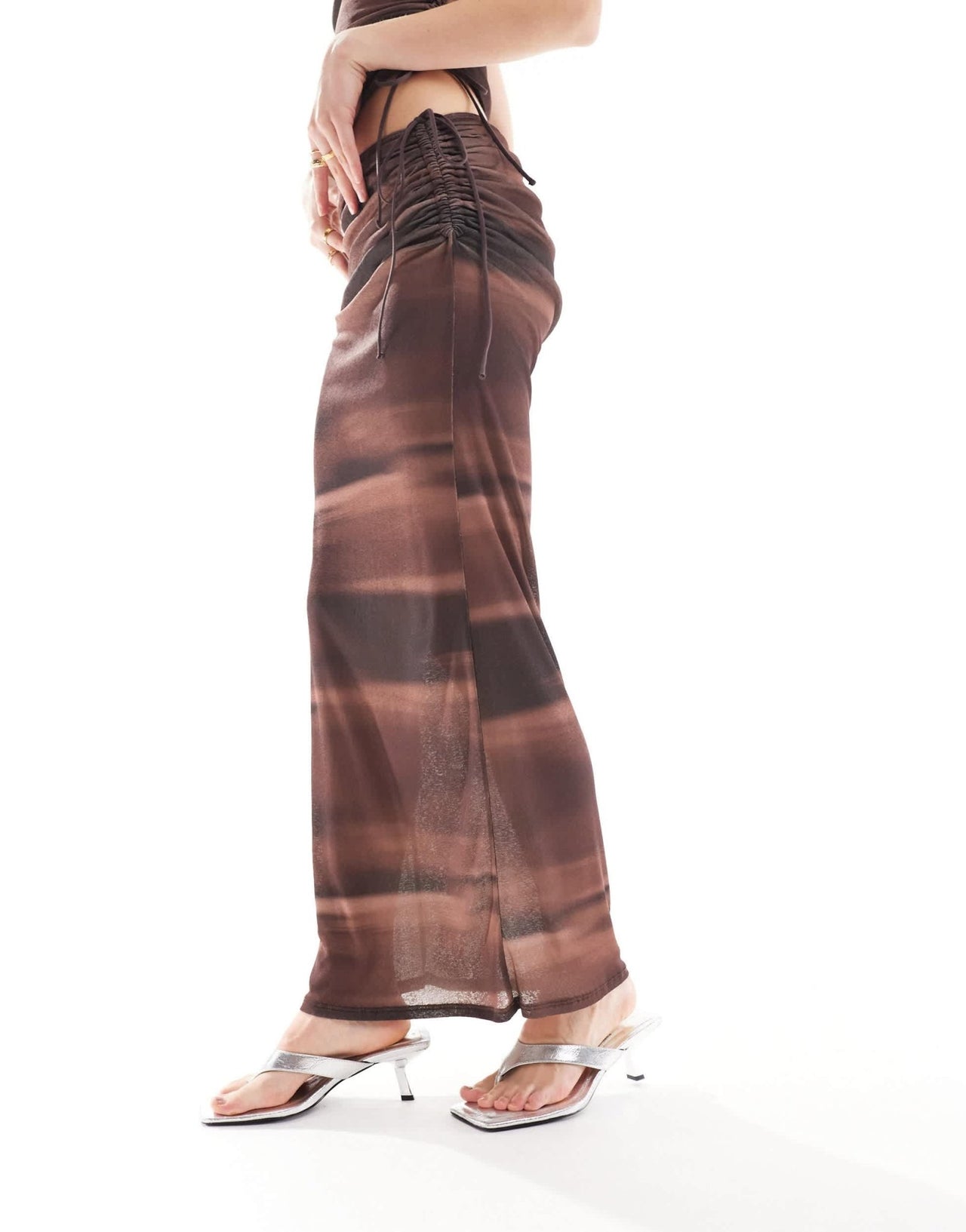 COLLUSION printed maxi skirt co - ord in brown - ASOS Sample Sale EU Store