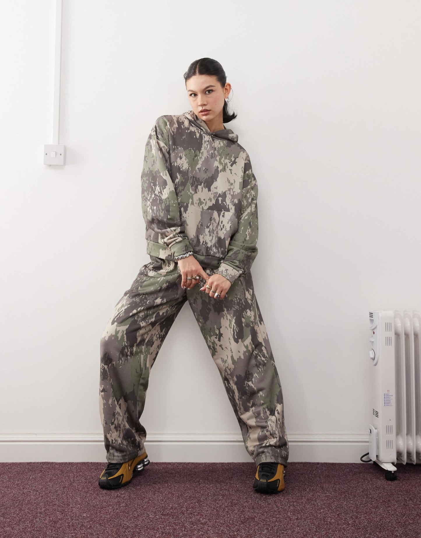 COLLUSION relaxed hoodie in green camo - ASOS Sample Sale EU Store