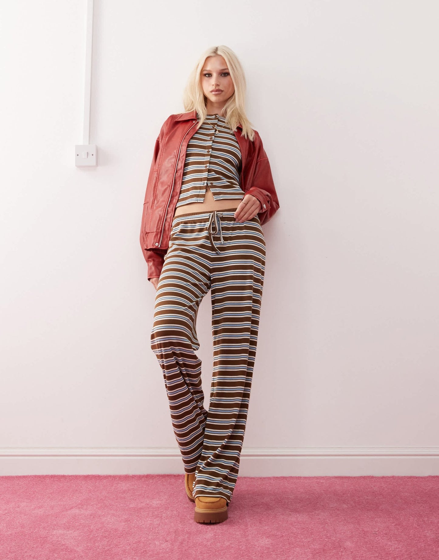 COLLUSION relaxed rib stripe trouser - ASOS Sample Sale EU Store