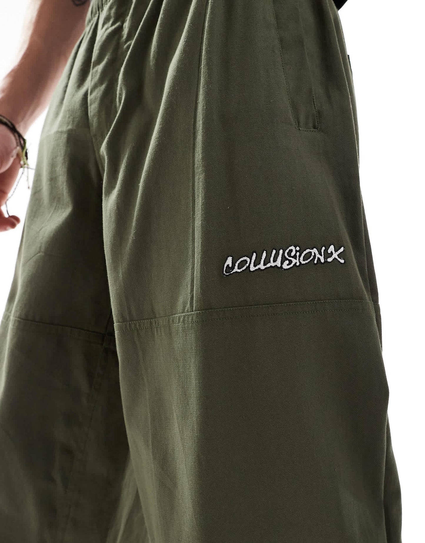COLLUSION relaxed skate pant in khaki - ASOS Sample Sale EU Store