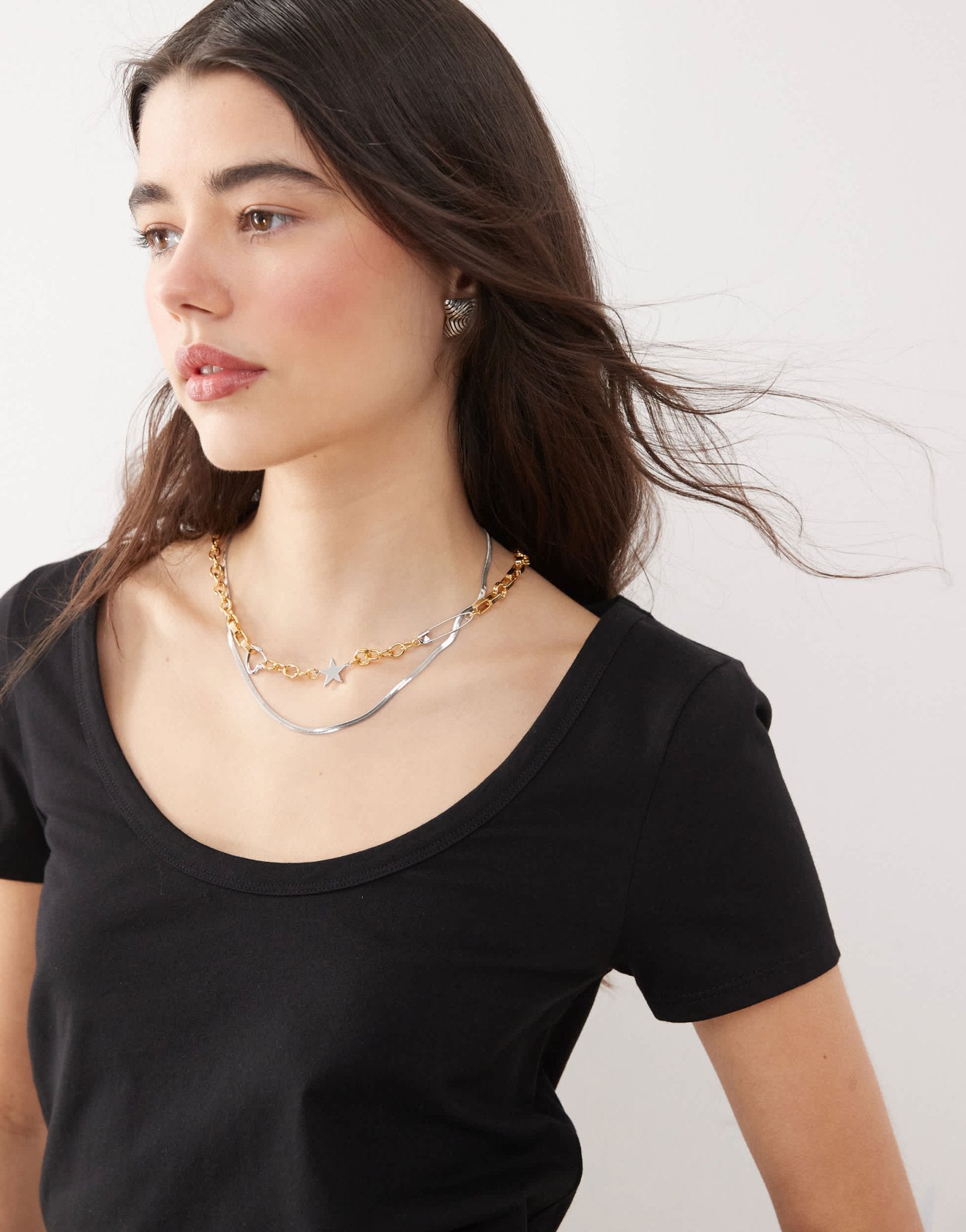 COLLUSION scoop neck t-shirt in black - ASOS Sample Sale EU Store