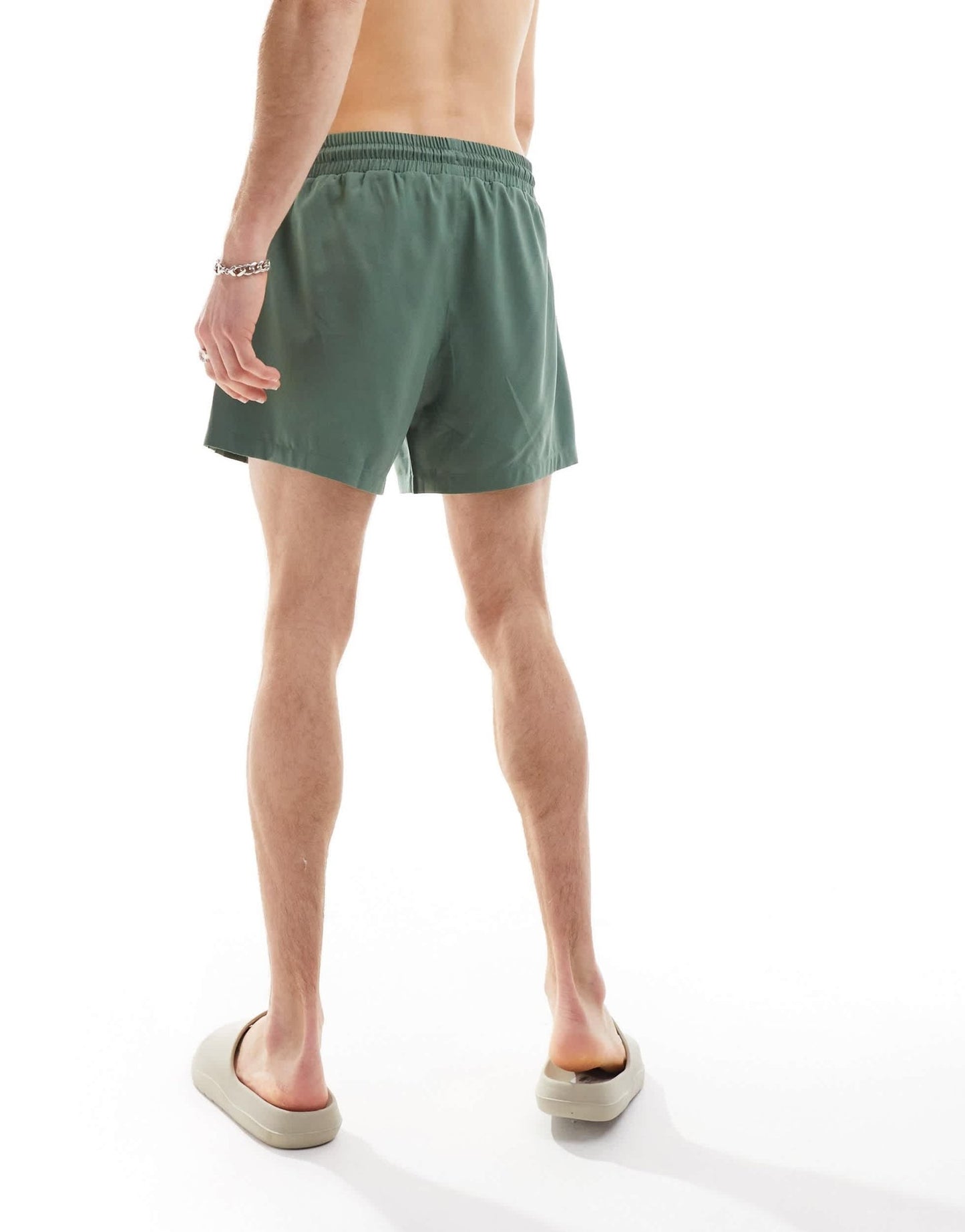 COLLUSION shorter length swim short in khaki - ASOS Sample Sale EU Store