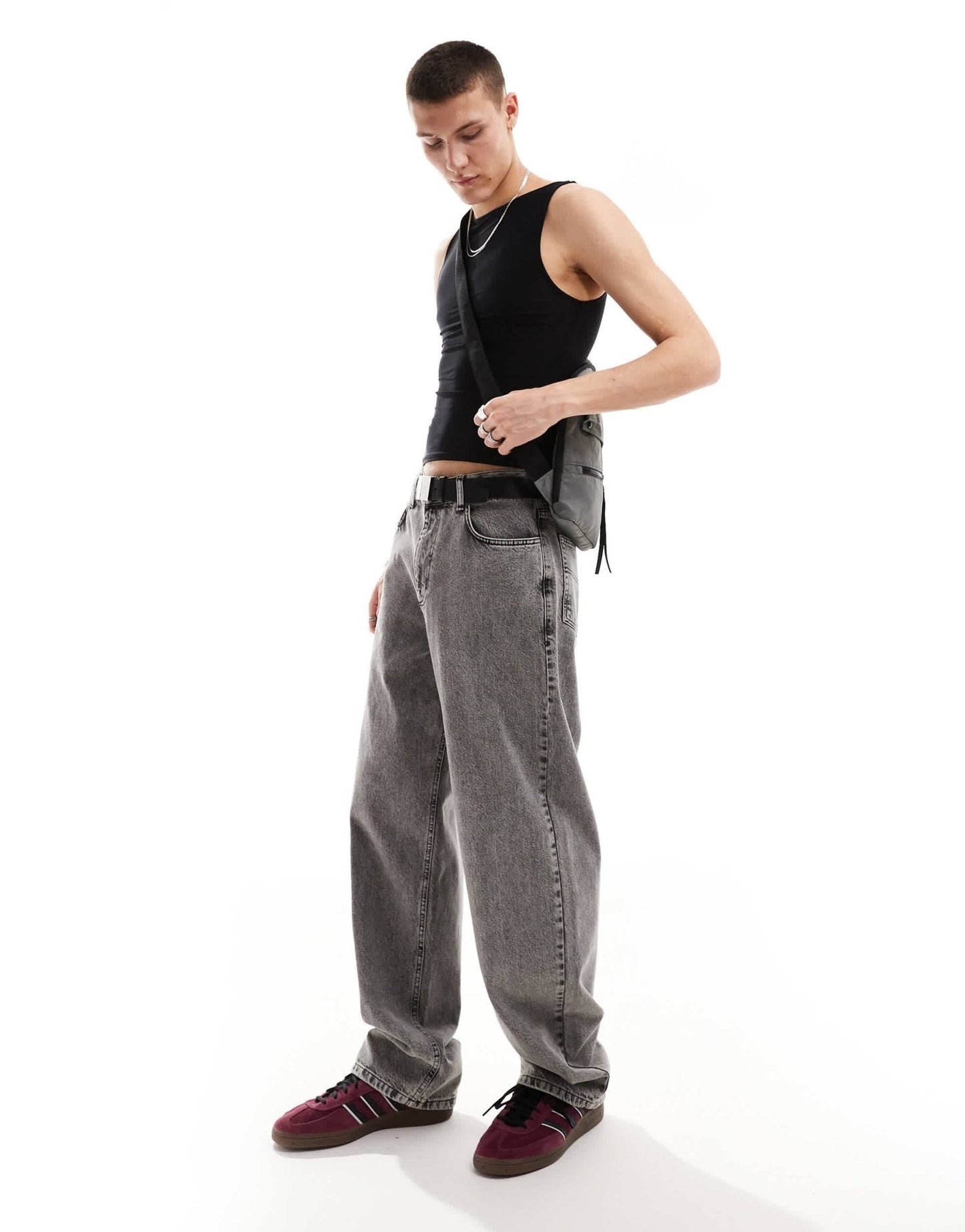 COLLUSION Slash neck muscle fit vest in black - ASOS Sample Sale EU Store