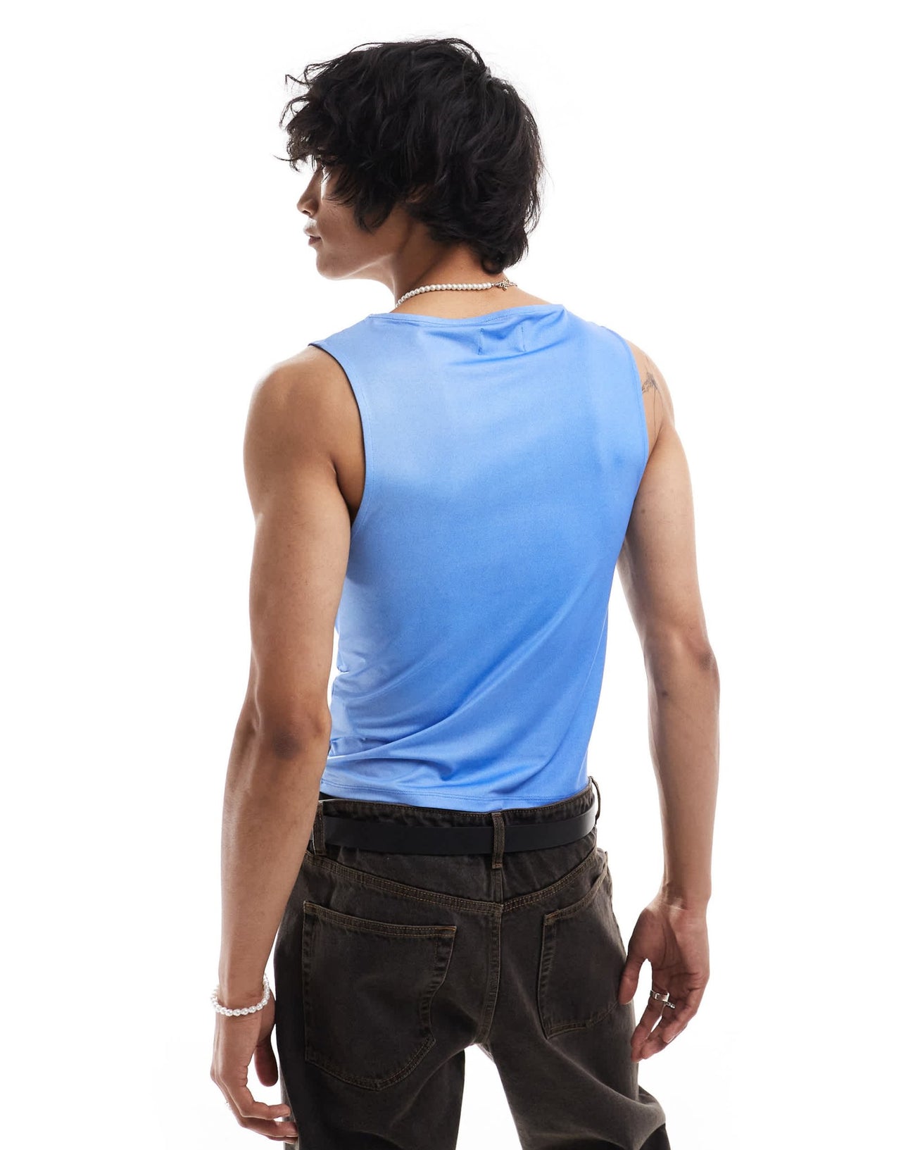COLLUSION Slash neck vest with blue sky print - ASOS Sample Sale EU Store