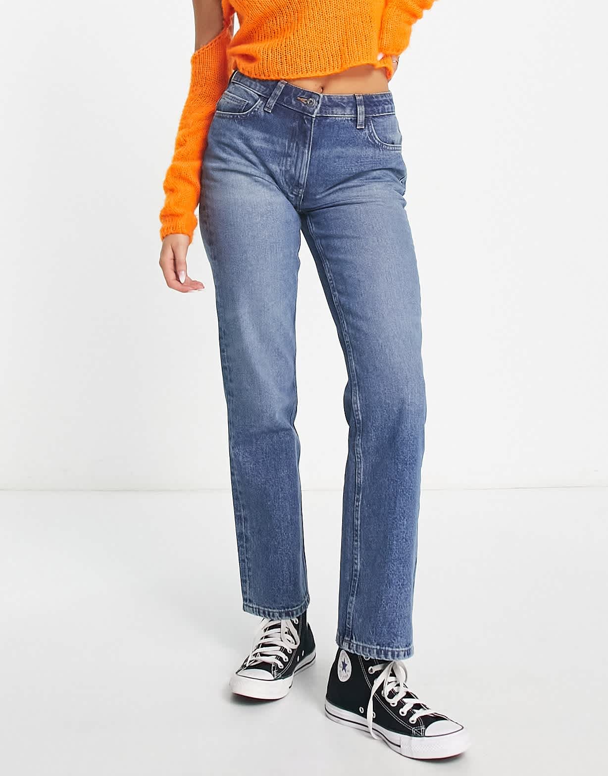 COLLUSION straight leg jeans in mid blue wash - MBLUE - ASOS Sample Sale EU Store