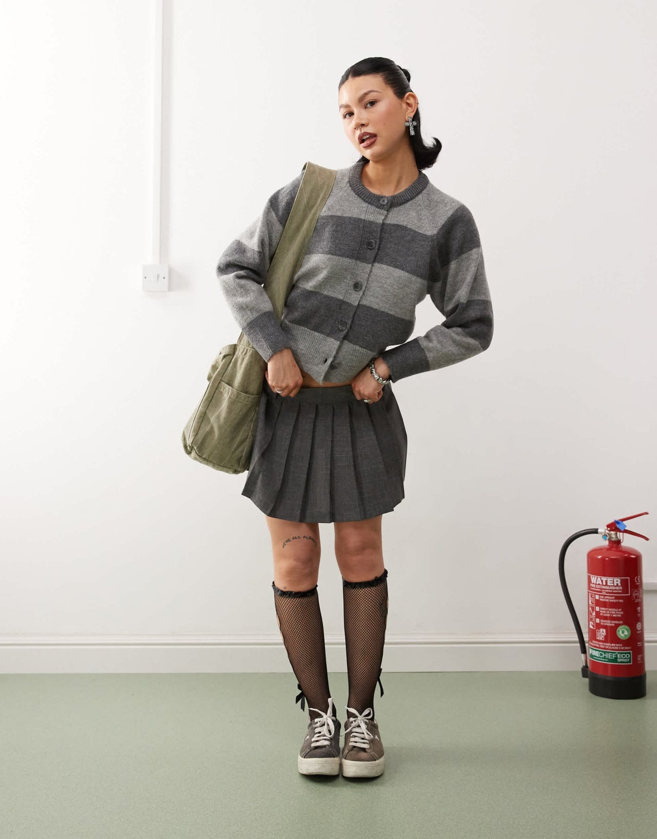 COLLUSION striped knitted cardigan in grey - ASOS Sample Sale EU Store