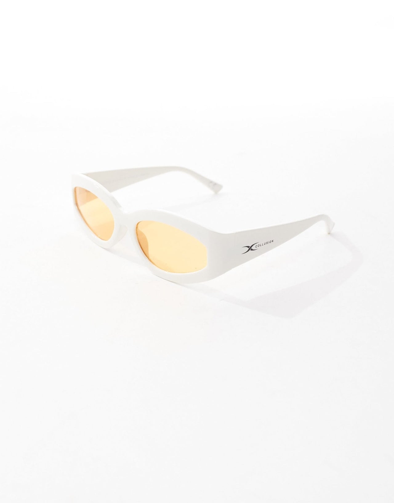 COLLUSION sunglasses with white frame and yellow lens - ASOS Sample Sale EU Store