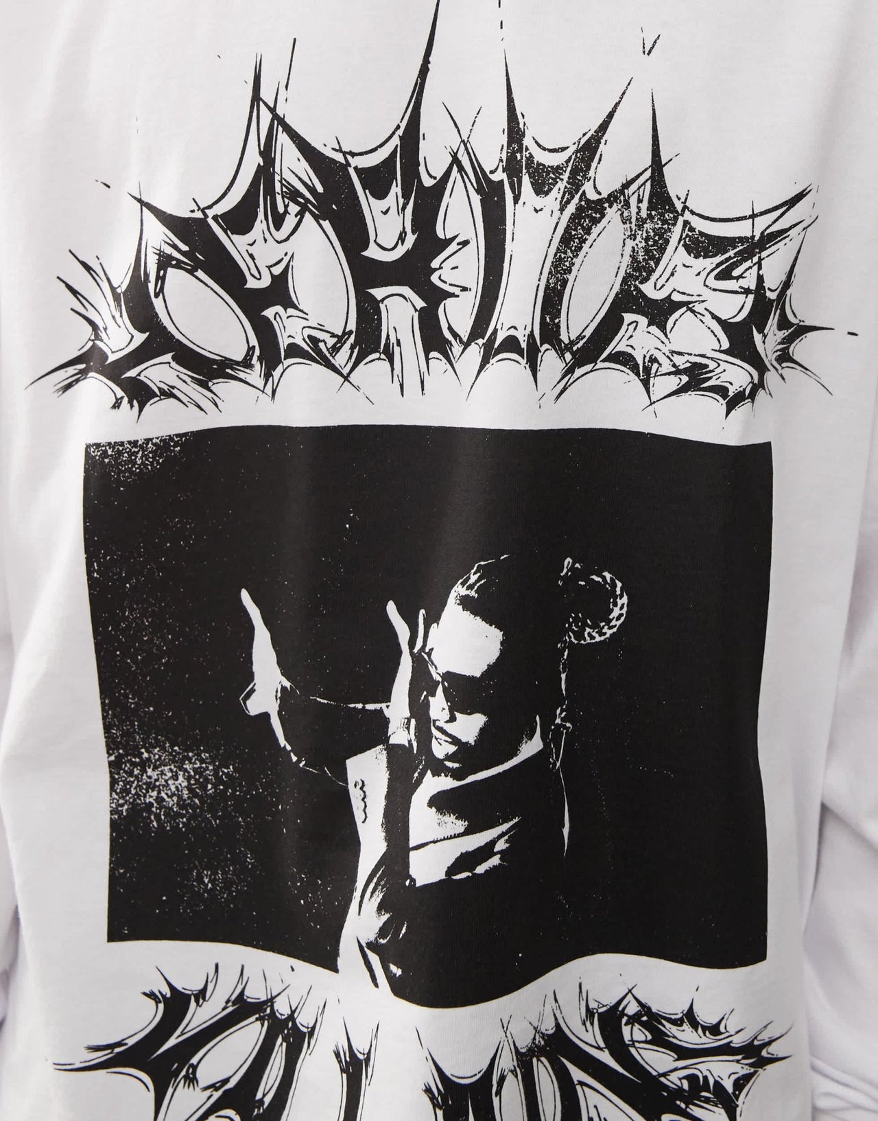 COLLUSION Unisex licensed long sleeve oversized 'Metro Boomin' graphic t-shirt in white - ASOS Sample Sale EU Store