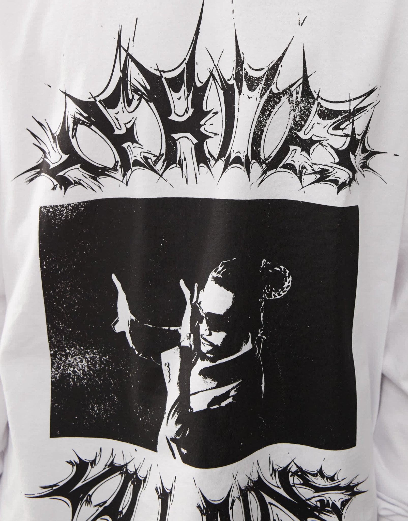 COLLUSION Unisex licensed long sleeve oversized 'Metro Boomin' graphic t-shirt in white - ASOS Sample Sale EU Store