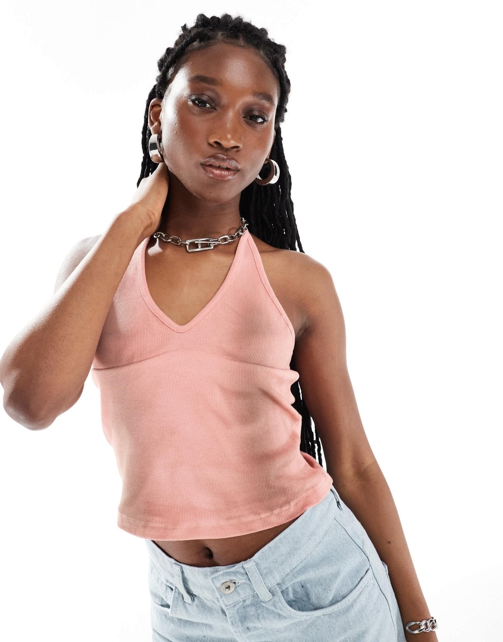 COLLUSION wash halter summer top in pink - ASOS Sample Sale EU Store