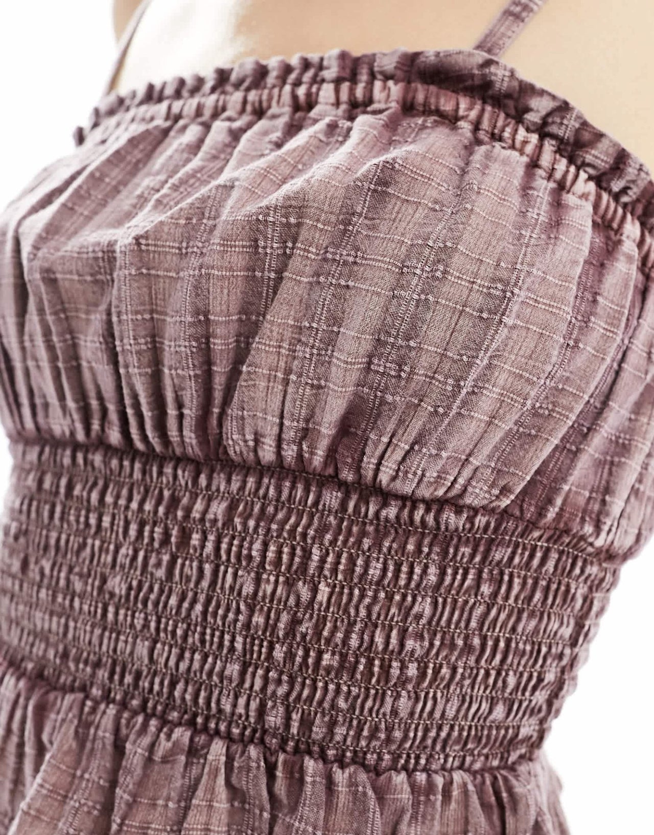 COLLUSION western cotton dobby check cami sun top in washed pink - ASOS Sample Sale EU Store
