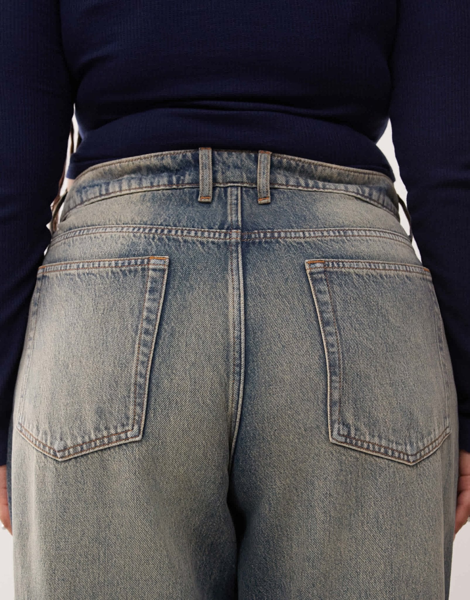 COLLUSION X001 Plus antifit jeans in washed blue - MBLUE - ASOS Sample Sale EU Store