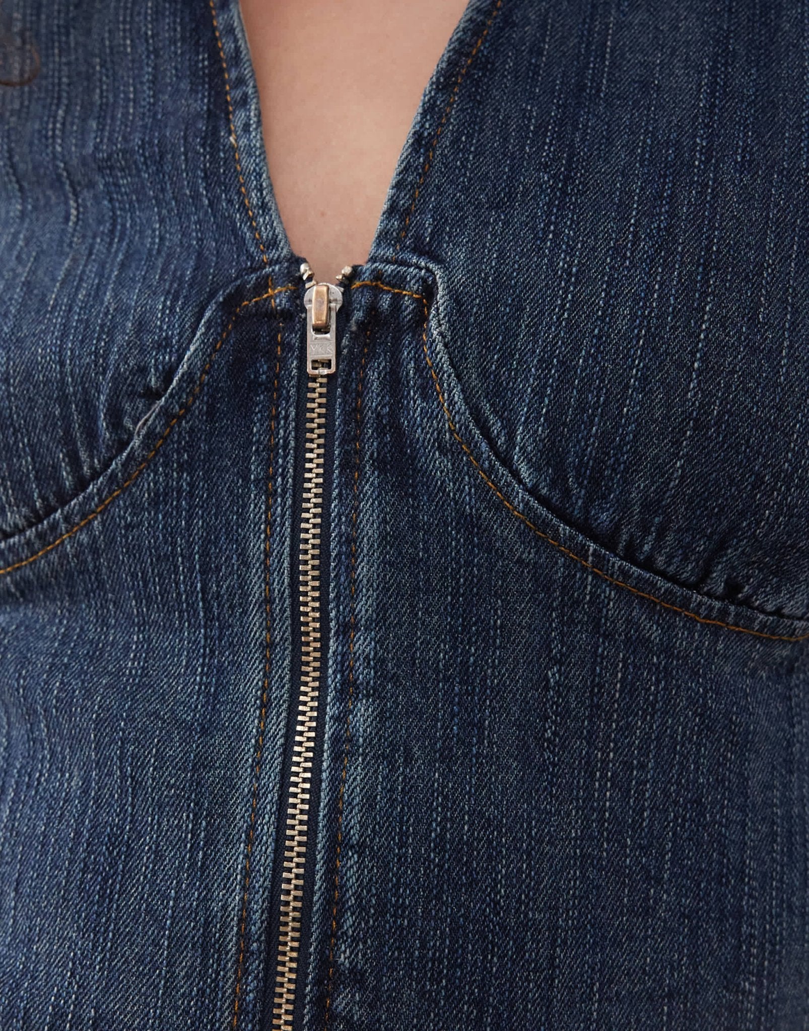 COLLUSION y2k denim shirt co - ord in mid blue - ASOS Sample Sale EU Store